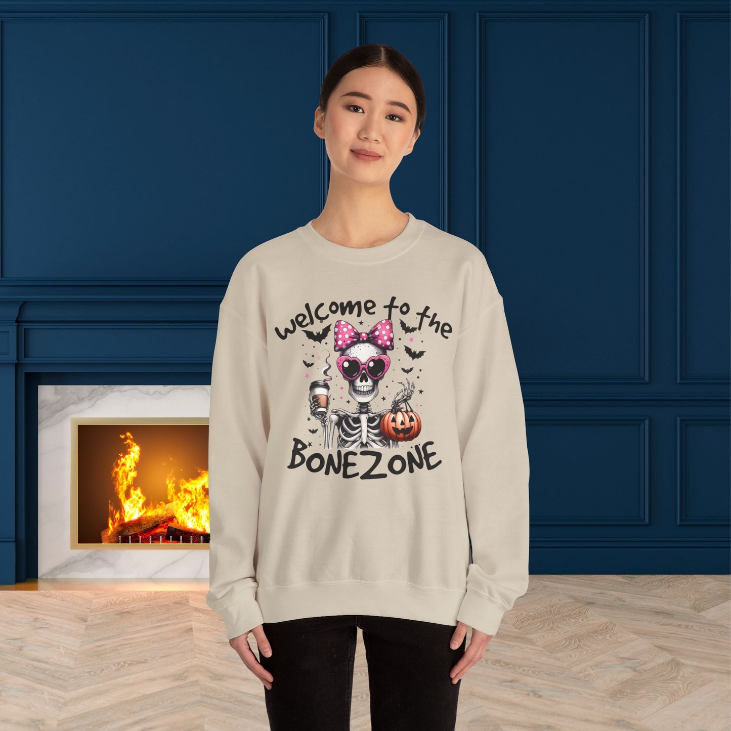 Halloween Sweatshirt, Happy Halloween Sweatshirt - Unisex Heavy Blend Crewneck, Halloween Sweatshirt, Cute Spooky Ghost sweatshirt.