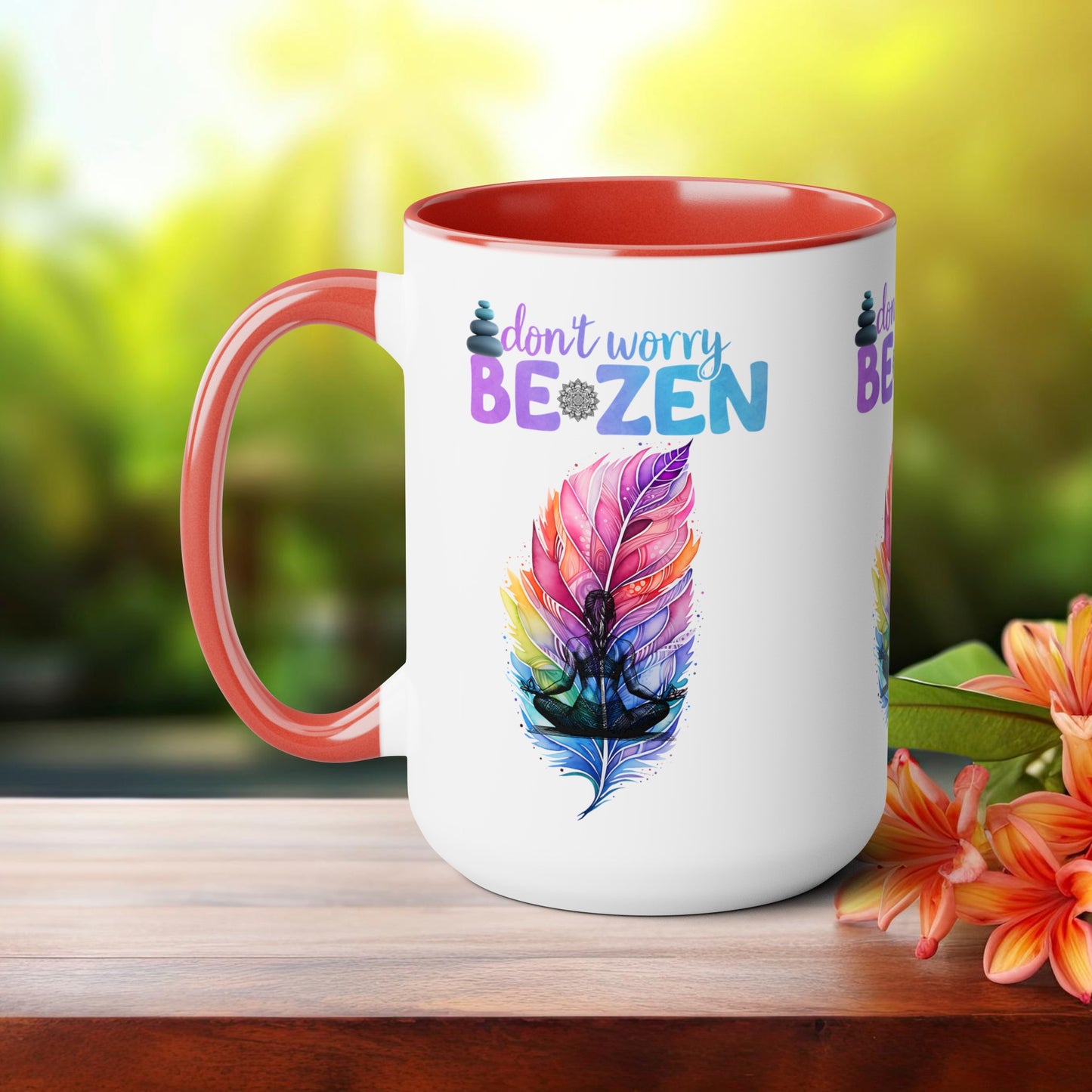 Don't worry Be Zen Yoga Coffee Mug, Cute Yoga Coffee Mug, Yoga lovers Coffee Mug, Yoga Instructor Gift, Gift For Yoga lover, Gift For Yogi.