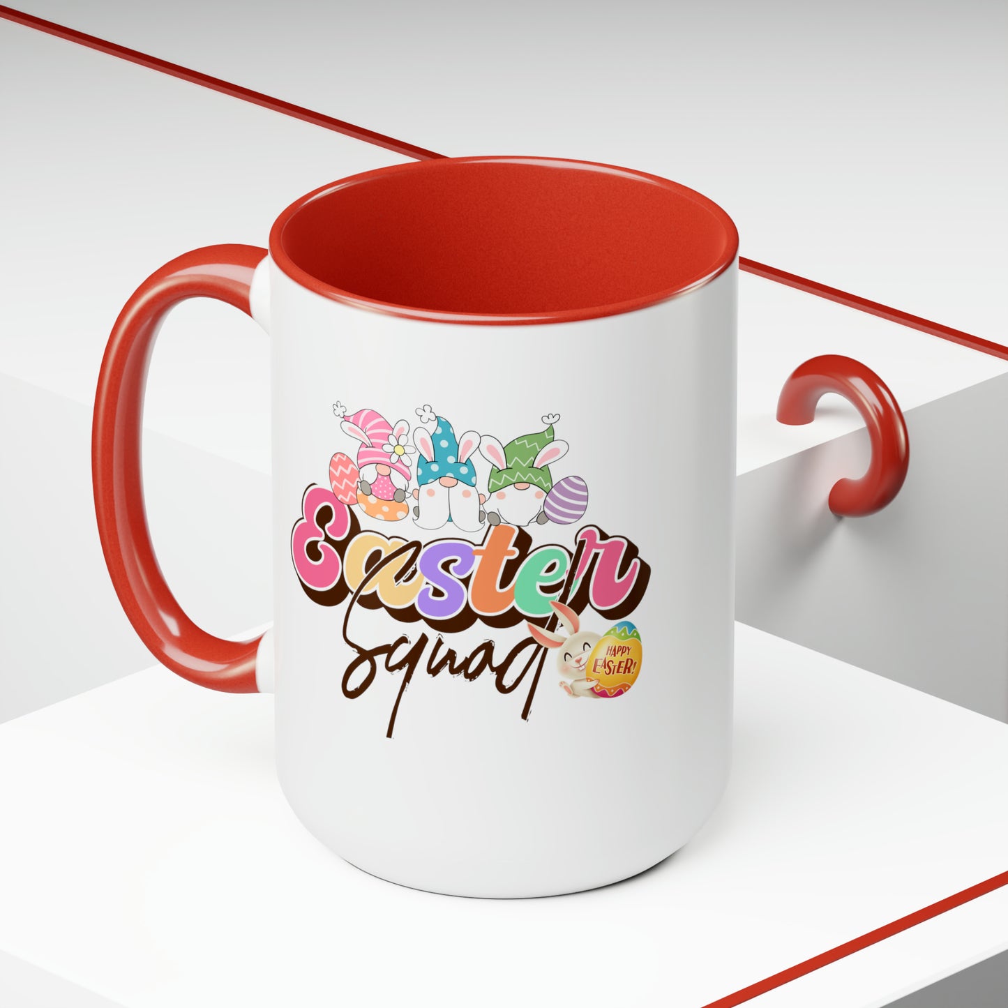 Easter Squad Two-Tone Coffee Mugs, 15oz
