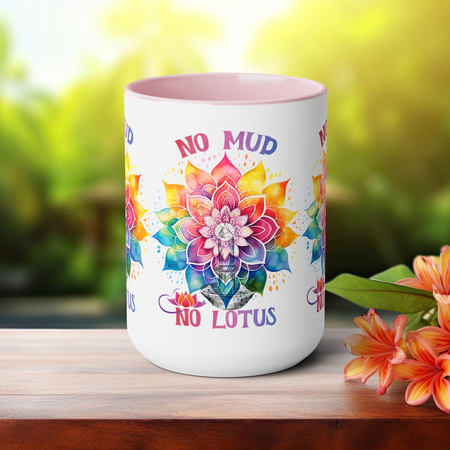 No Mud No Lotus Yoga Coffee Mug, Cute Yoga Coffee Mug, Yoga lovers Coffee Mug, Yoga Instructor Gift, Gift For Yoga lover, Gift For Yogi.