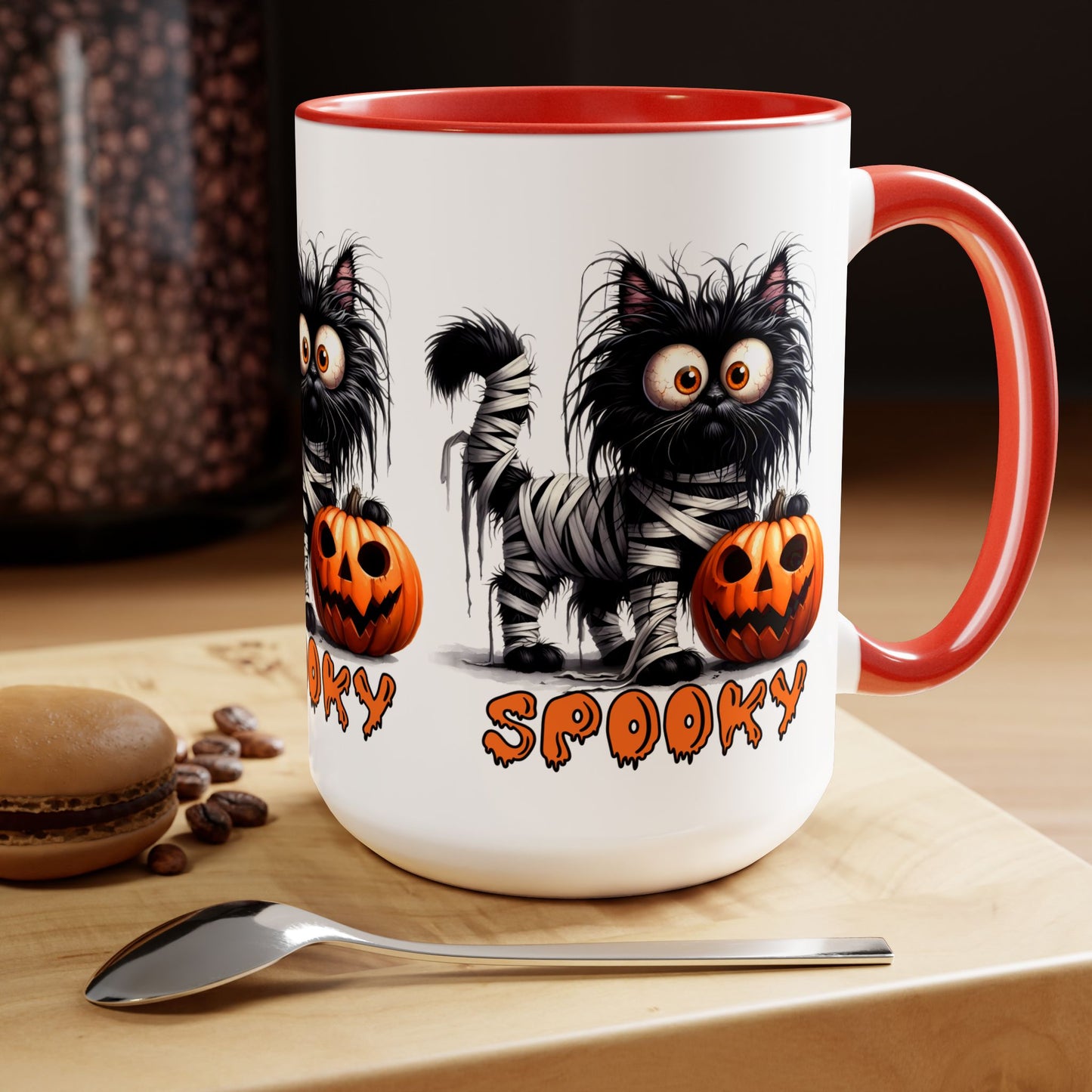 Spooky Happy Halloween Coffee Mug, Let's Go Halloween Coffee Mug, Trick or Treat Halloween Coffee Mug, Cute Ghost Coffee Mug, Spooky Season Halloween Coffee Mug.