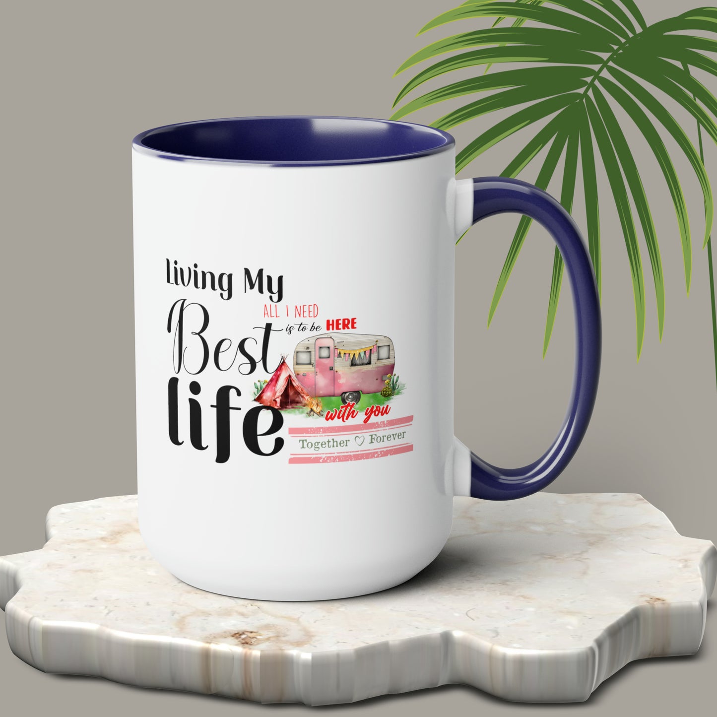 Happy valentines day Two-Tone Coffee Mugs, 15oz
