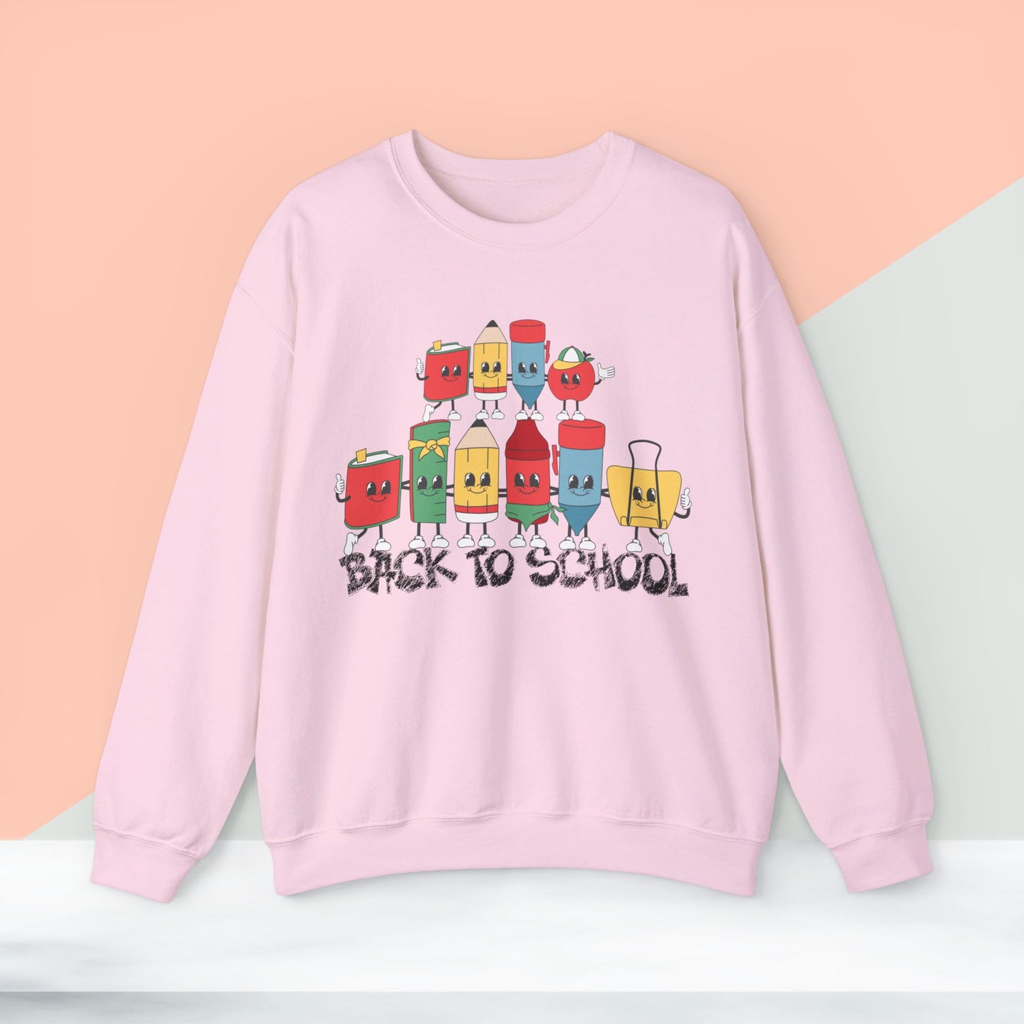 Back To school unisex heavy blend crewneck sweatshirt, We Love Teachers Sweatshirt,Teacher Back To school Sweatshirt. First Day Vibes Sweatshirt.