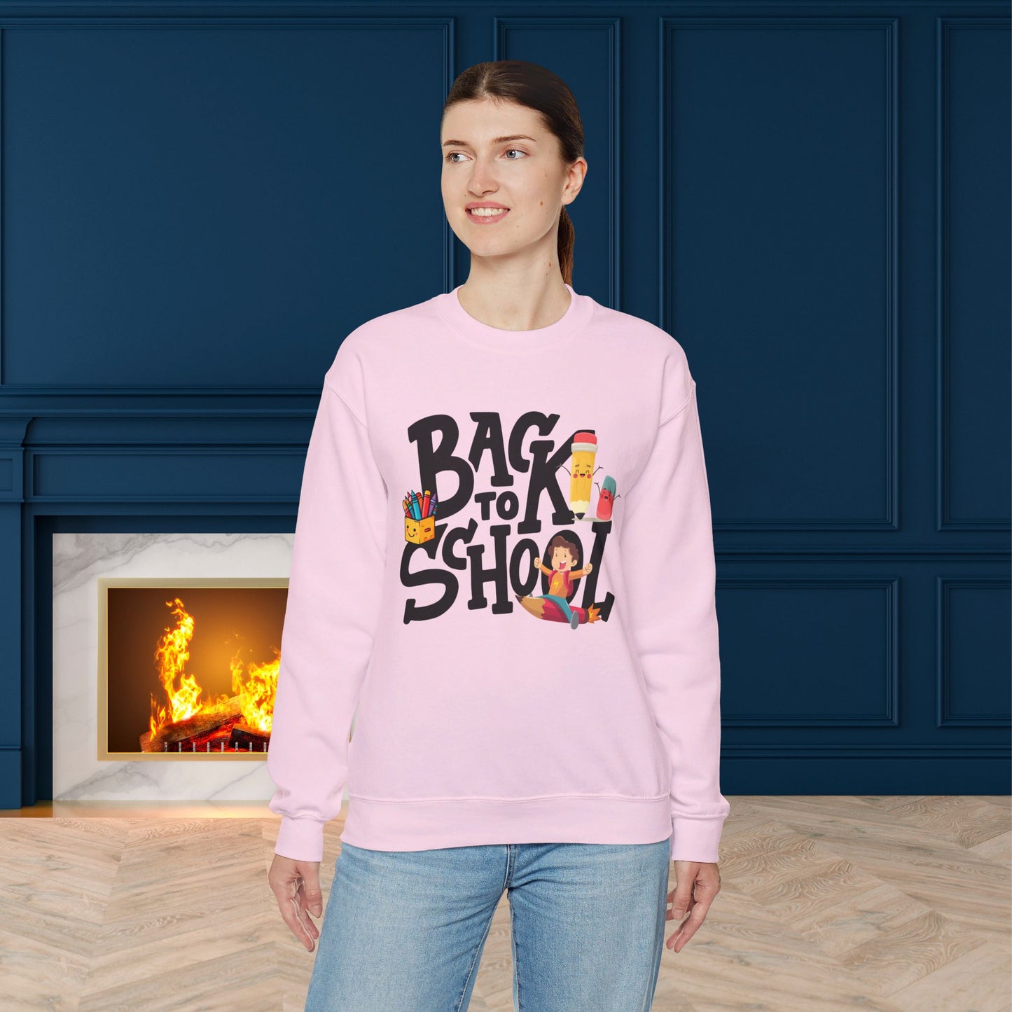 Back To school unisex heavy blend crewneck sweatshirt, We Love Teachers Sweatshirt,Teacher Back To school Sweatshirt. First Day Vibes Sweatshirt.