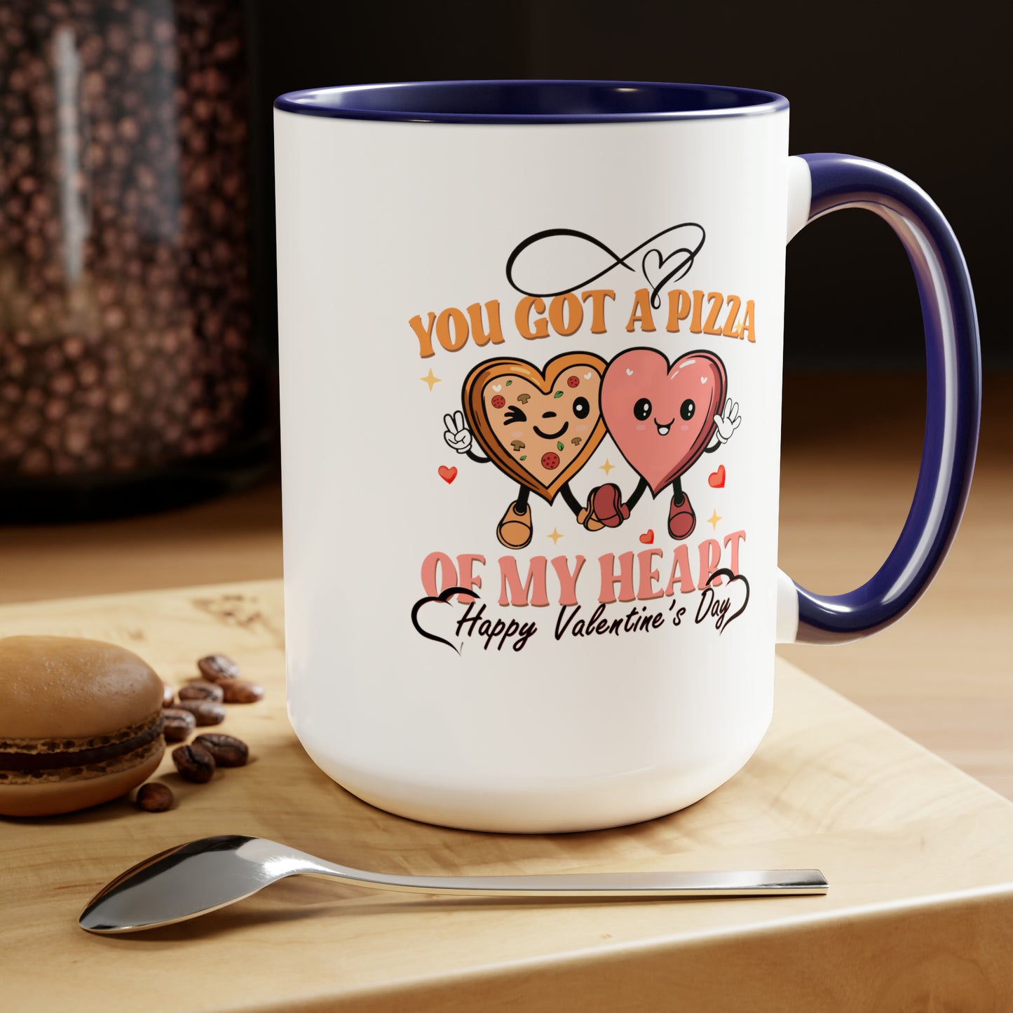 Happy valentines day Two-Tone Coffee Mugs, 15oz