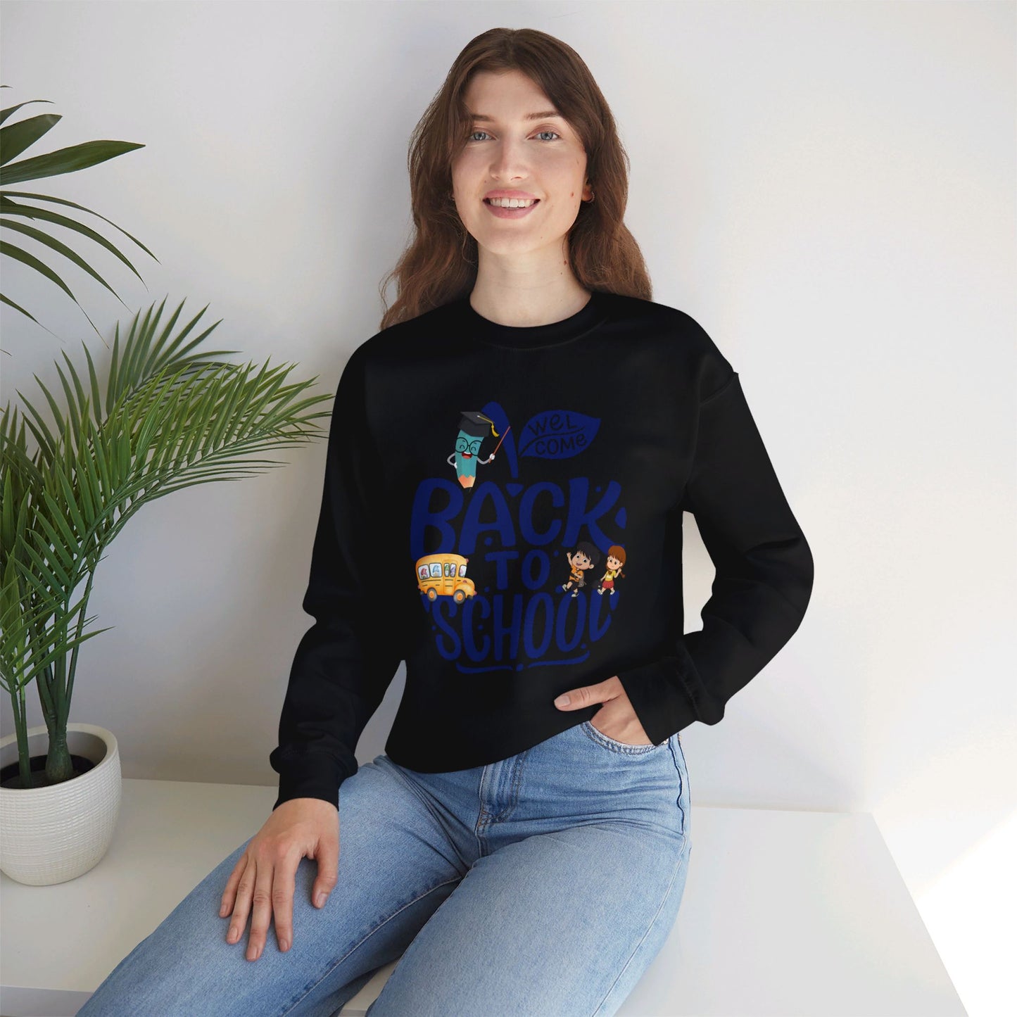 Back To school unisex heavy blend crewneck sweatshirt, We Love Teachers Sweatshirt,Teacher Back To school Sweatshirt. First Day Vibes Sweatshirt.