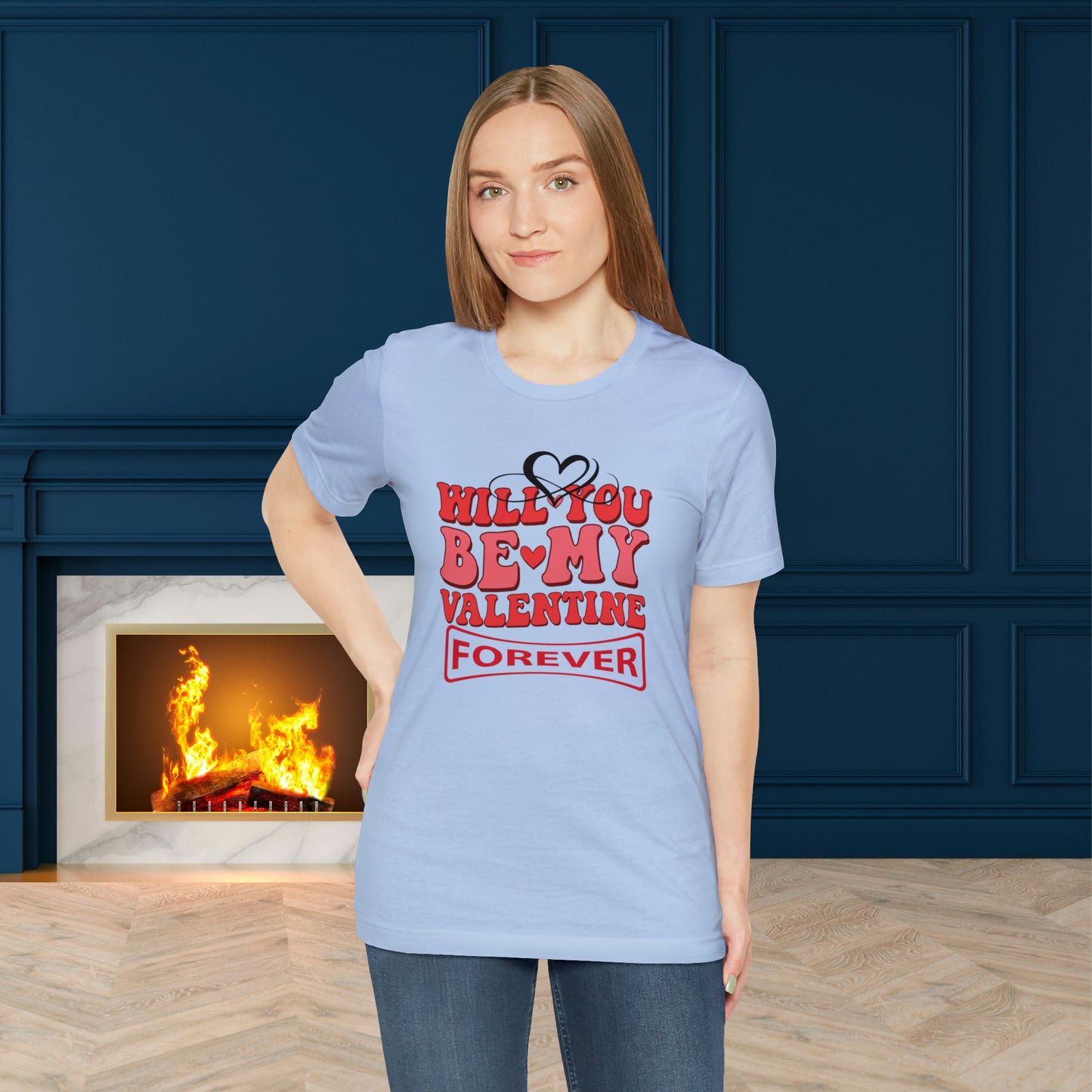 Happy valentines day Unisex Jersey Short Sleeve Tee