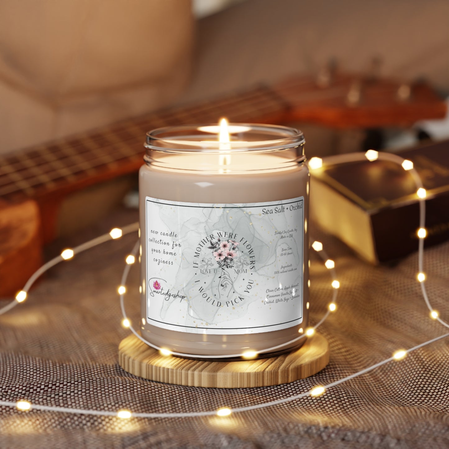 Happy Mother's Day Scented Soy Candle, 9oz, Gift for mom.