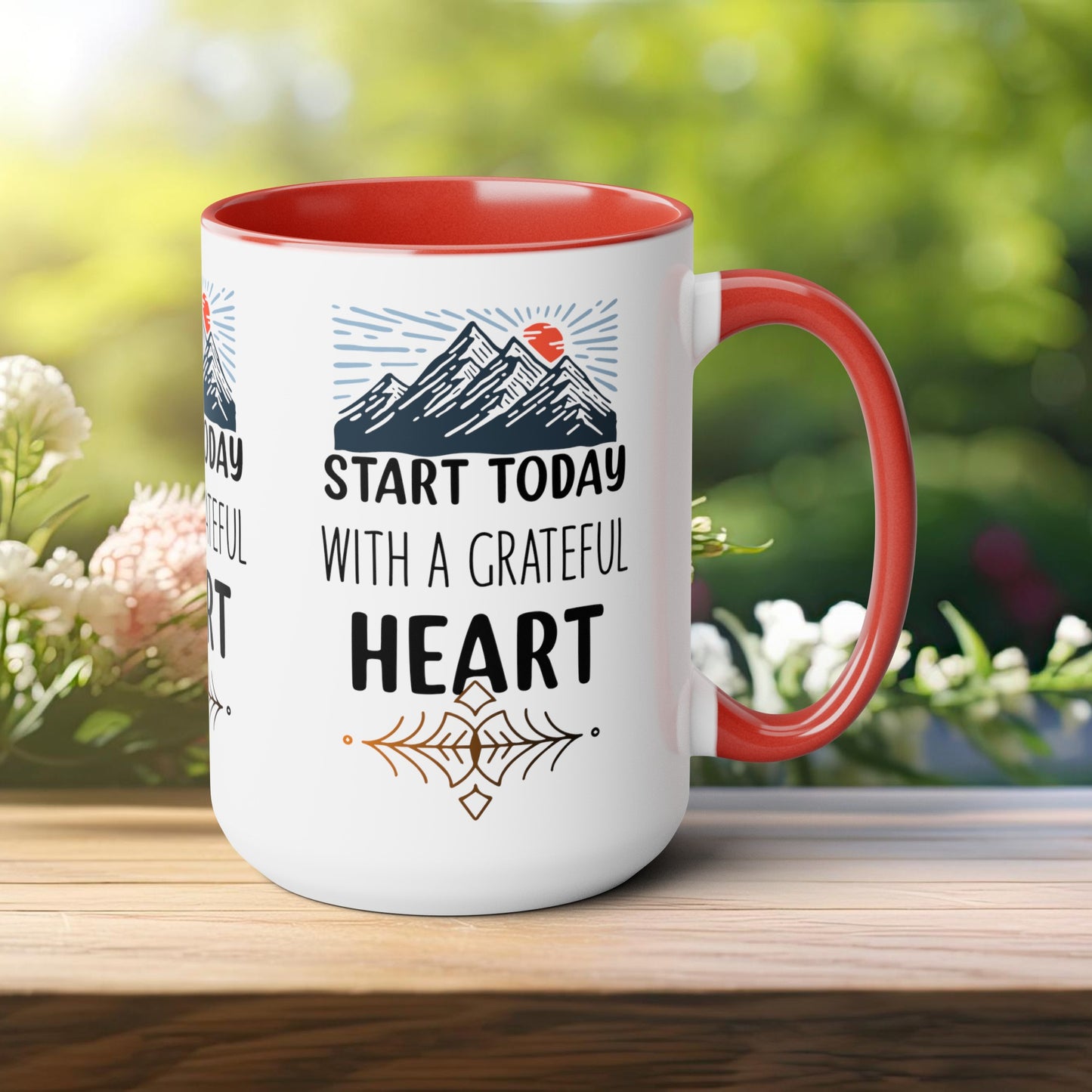 Start Today With A Grateful Heart Yoga coffee Mug, Yoga lovers Coffee mug, Yoga Instructor Gift, Gift For Yoga lover, Gift For Yogi.