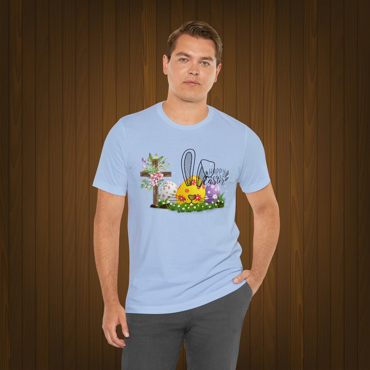 Happy Easter Unisex Jersey Short Sleeve Tee