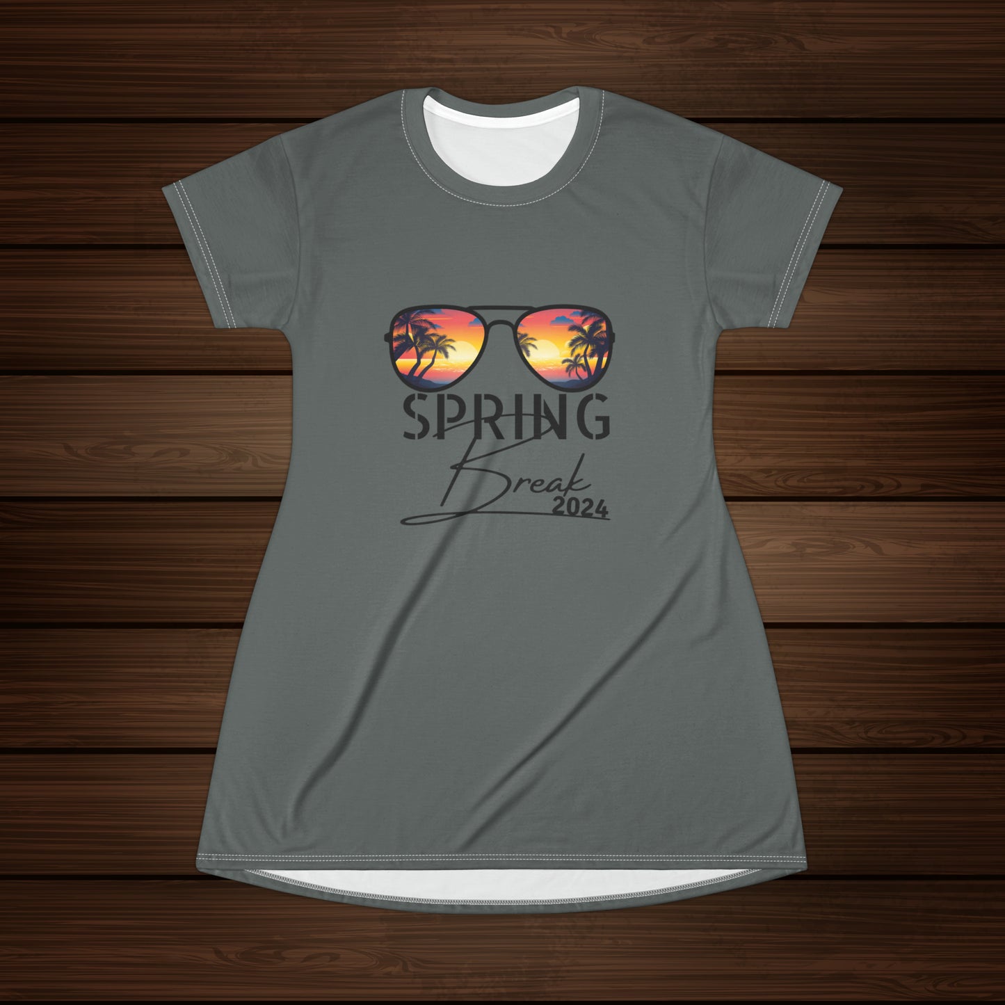 Spring Break 2024 T-Shirt Dress (AOP)