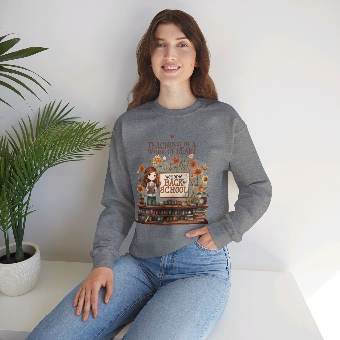 We Love Teachers Sweatshirt, Back To school unisex heavy blend crewneck sweatshirt, Teacher Back To school Sweatshirt. First Day Vibes Sweatshirt.