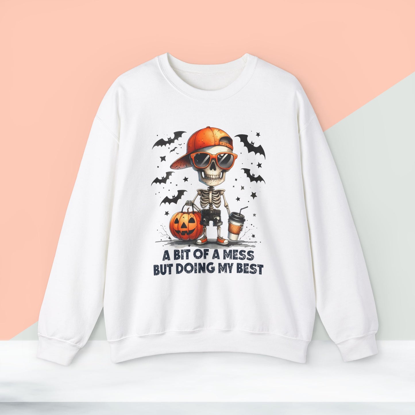 Halloween Sweatshirt, Happy Halloween Sweatshirt - Unisex Heavy Blend Crewneck, Halloween Sweatshirt, Cute Spooky Ghost sweatshirt.