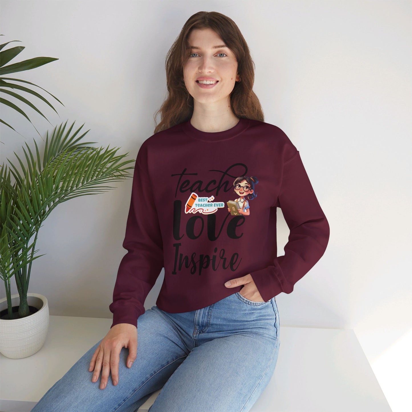 We Love Teachers Sweatshirt, Back To school unisex heavy blend crewneck sweatshirt, Teacher Back To school Sweatshirt. First Day Vibes Sweatshirt.