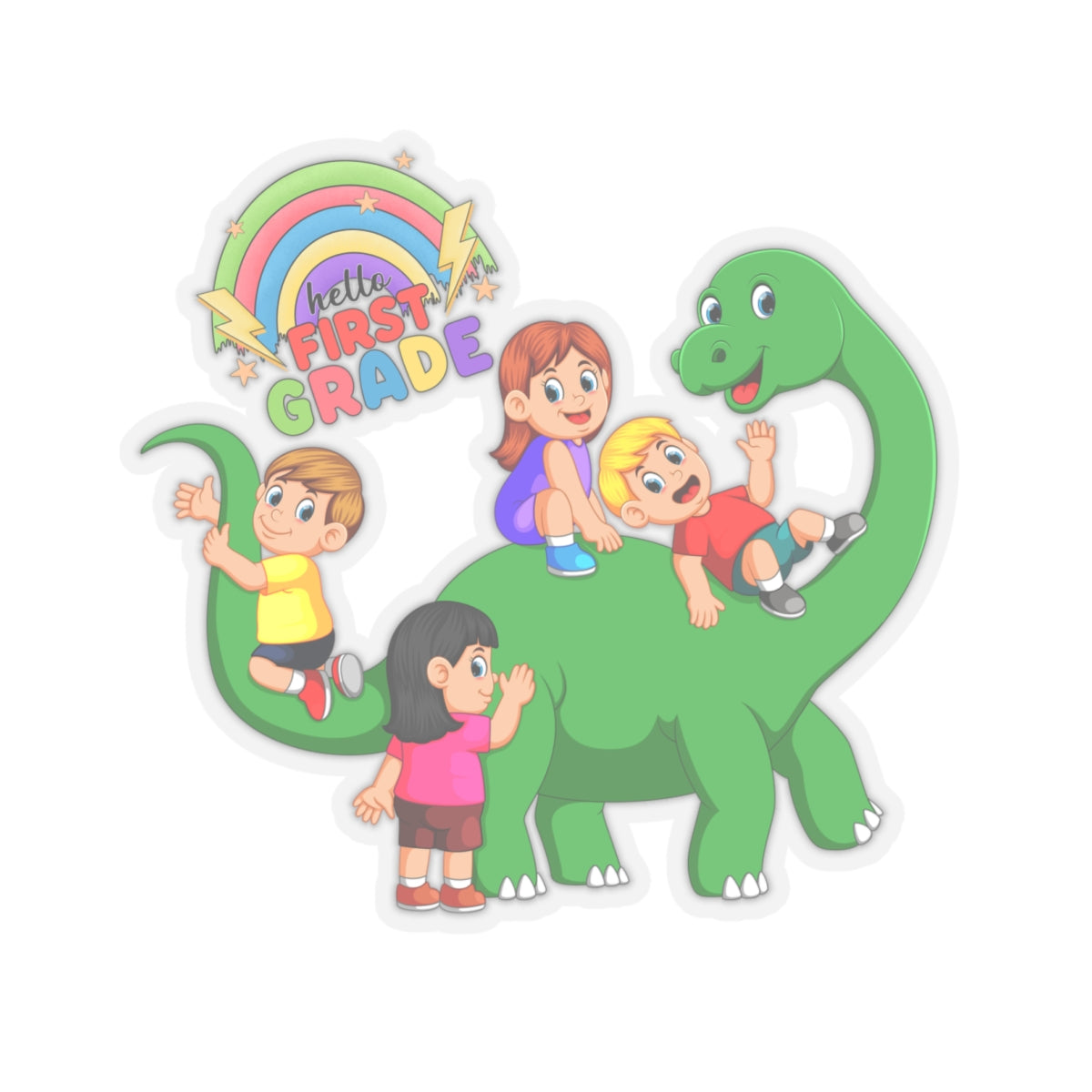 Hello First Grade Back To School Kiss-Cut Stickers, First Grade Squad Kiss-Cut Stickers, Gift for First graders, Ready for School, Back to Learning.