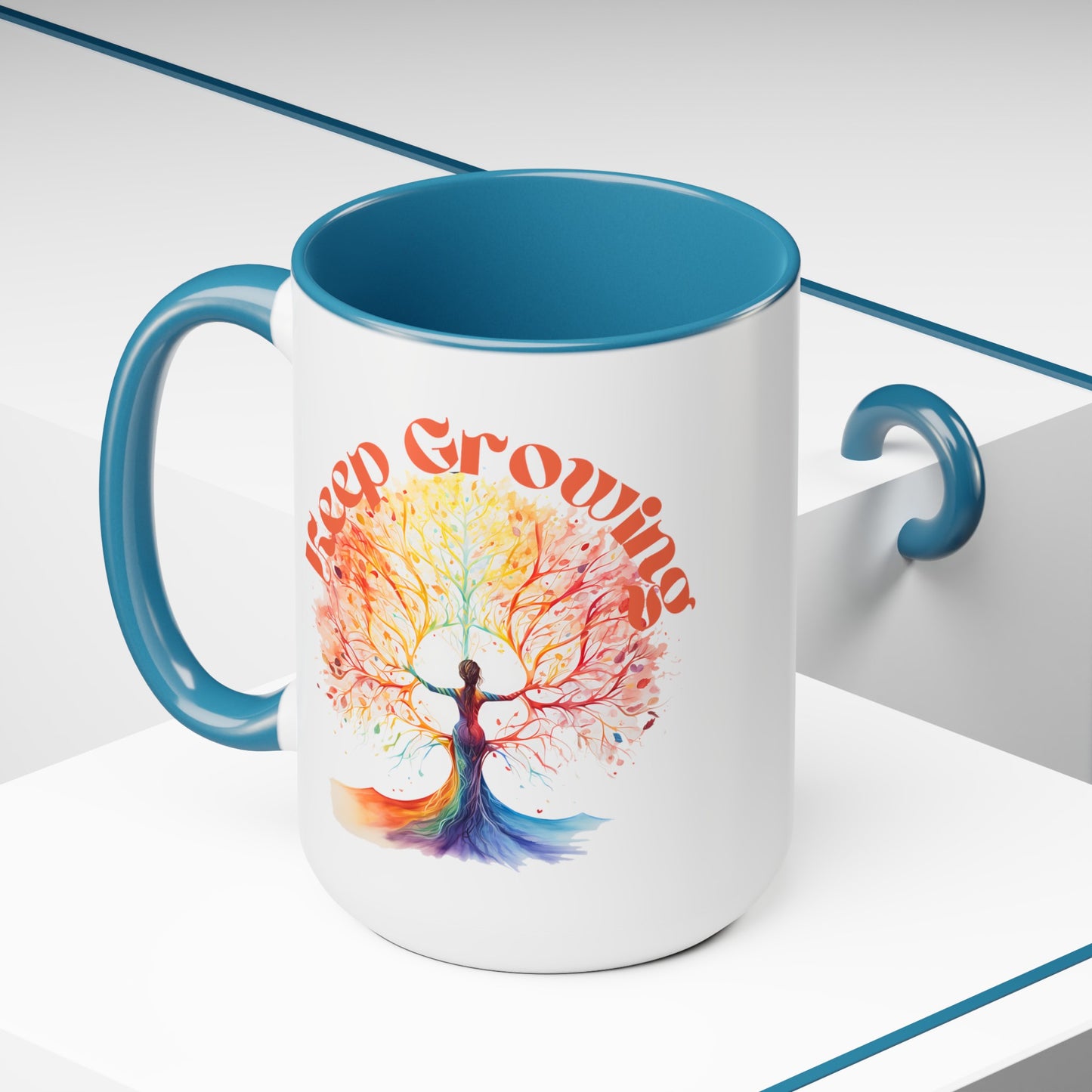 Keep Growing Yoga Coffee Mug, Cute Yoga Coffee Mug, Yoga lovers Coffee Mug, Yoga Instructor Gift, Gift For Yoga lover, Gift For Yogi.