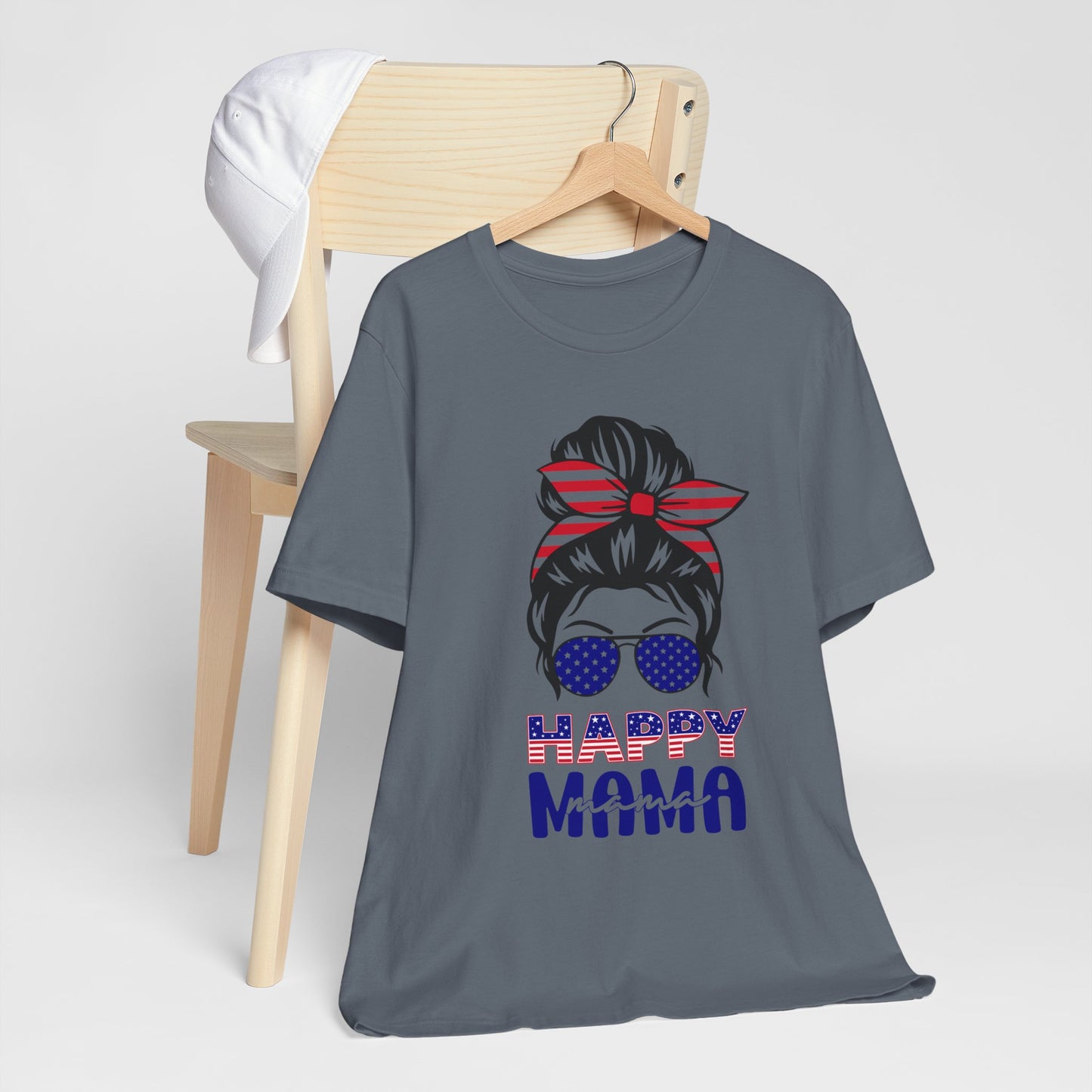 4th of July T-Shirt, Happy Mama T-Shirt, Fourth of July unisex jersey short sleeve.
