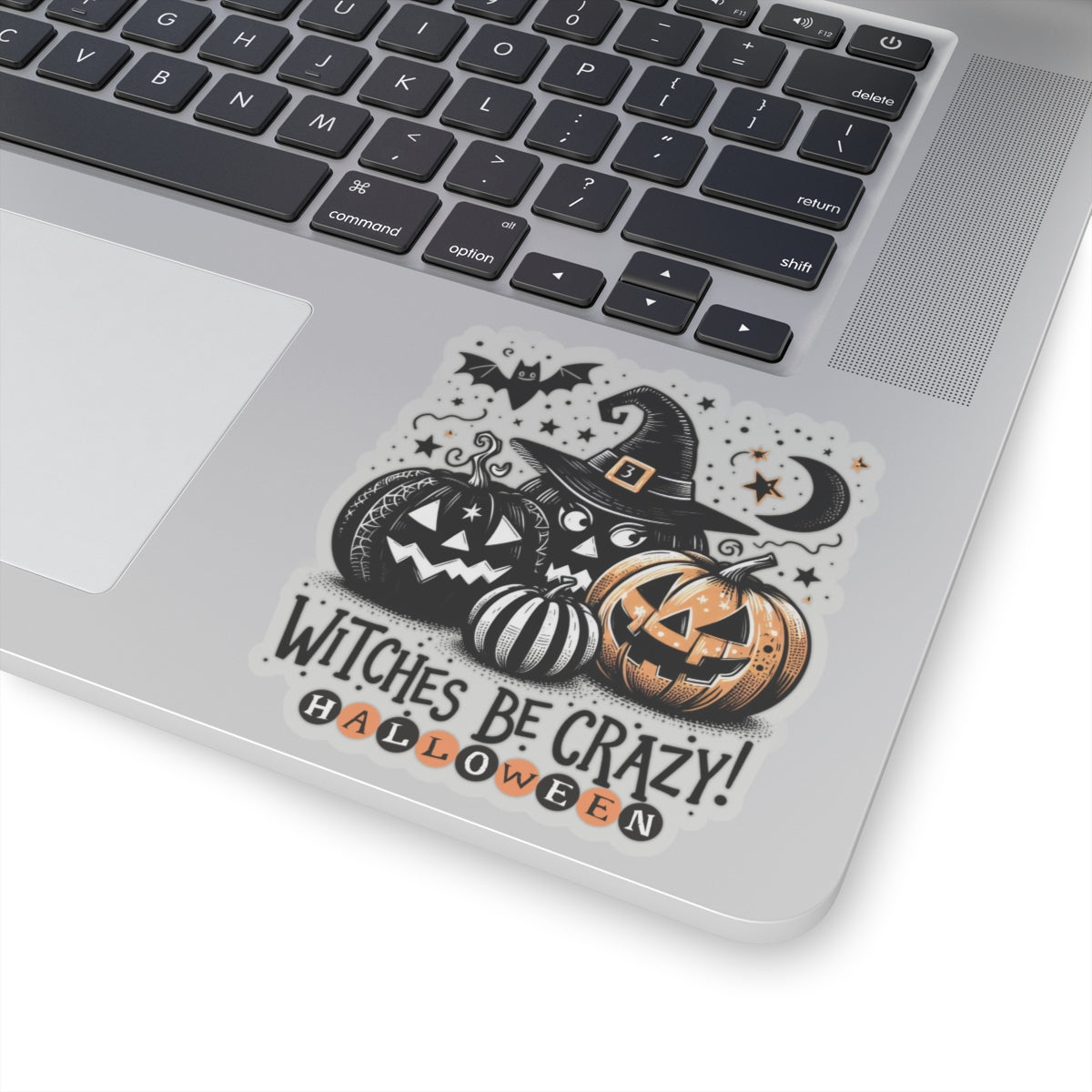 Witches Be Crazy Kiss-Cut Stickers, Happy Halloween Kiss-Cut Stickers, Spooky Season Kiss-Cut Stickers, Cute Cat Halloween Kiss-Cut Stickers.