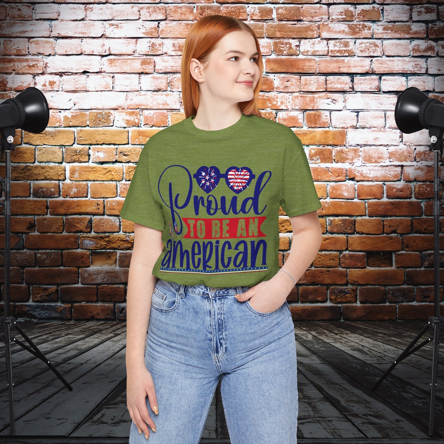 4th of July T-Shirt, Proud To Be An American T-shirt, Fourth of July unisex jersey short sleeve.
