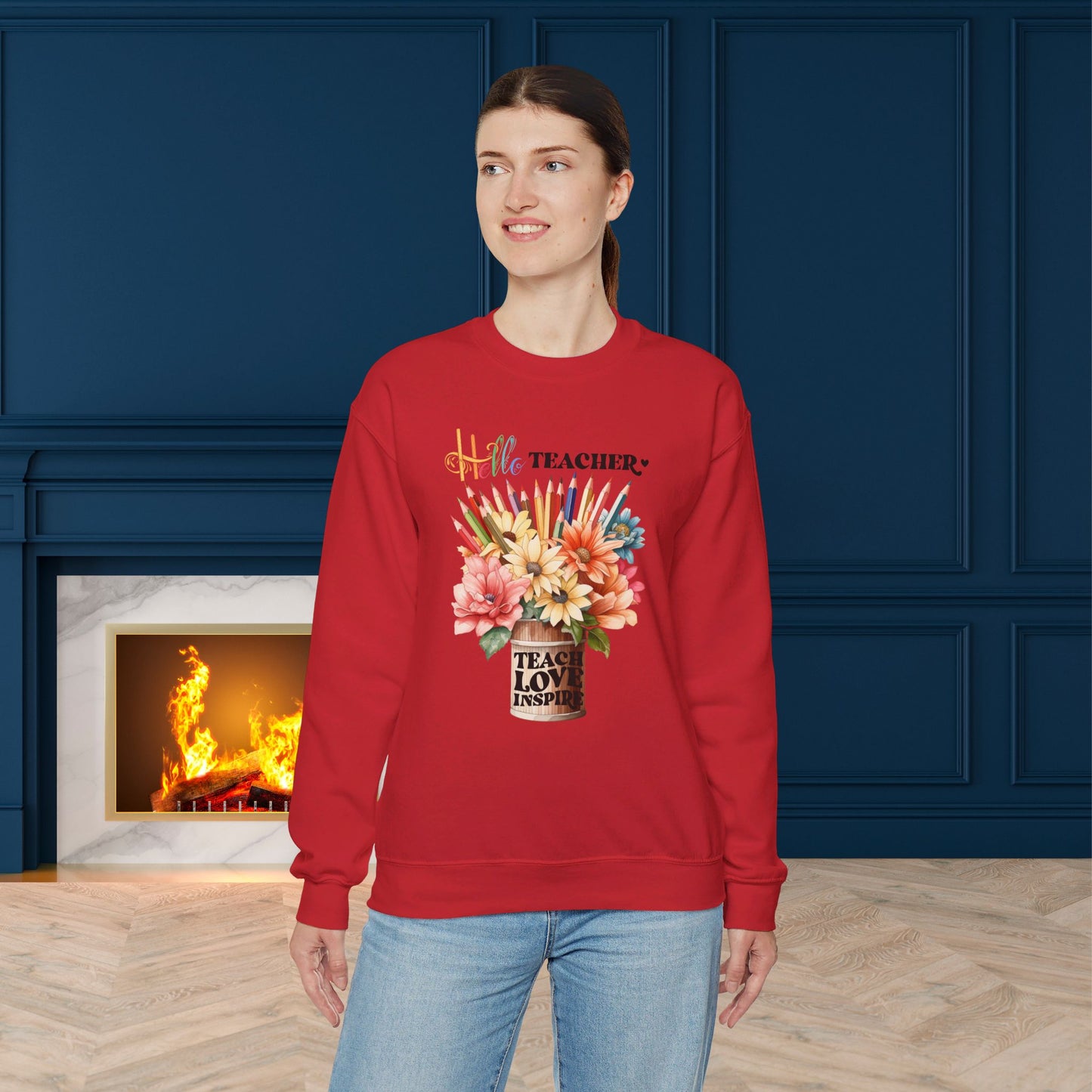 We Love Teachers Sweatshirt, Back To school unisex heavy blend crewneck sweatshirt, Teacher Back To school Sweatshirt. First Day Vibes Sweatshirt.