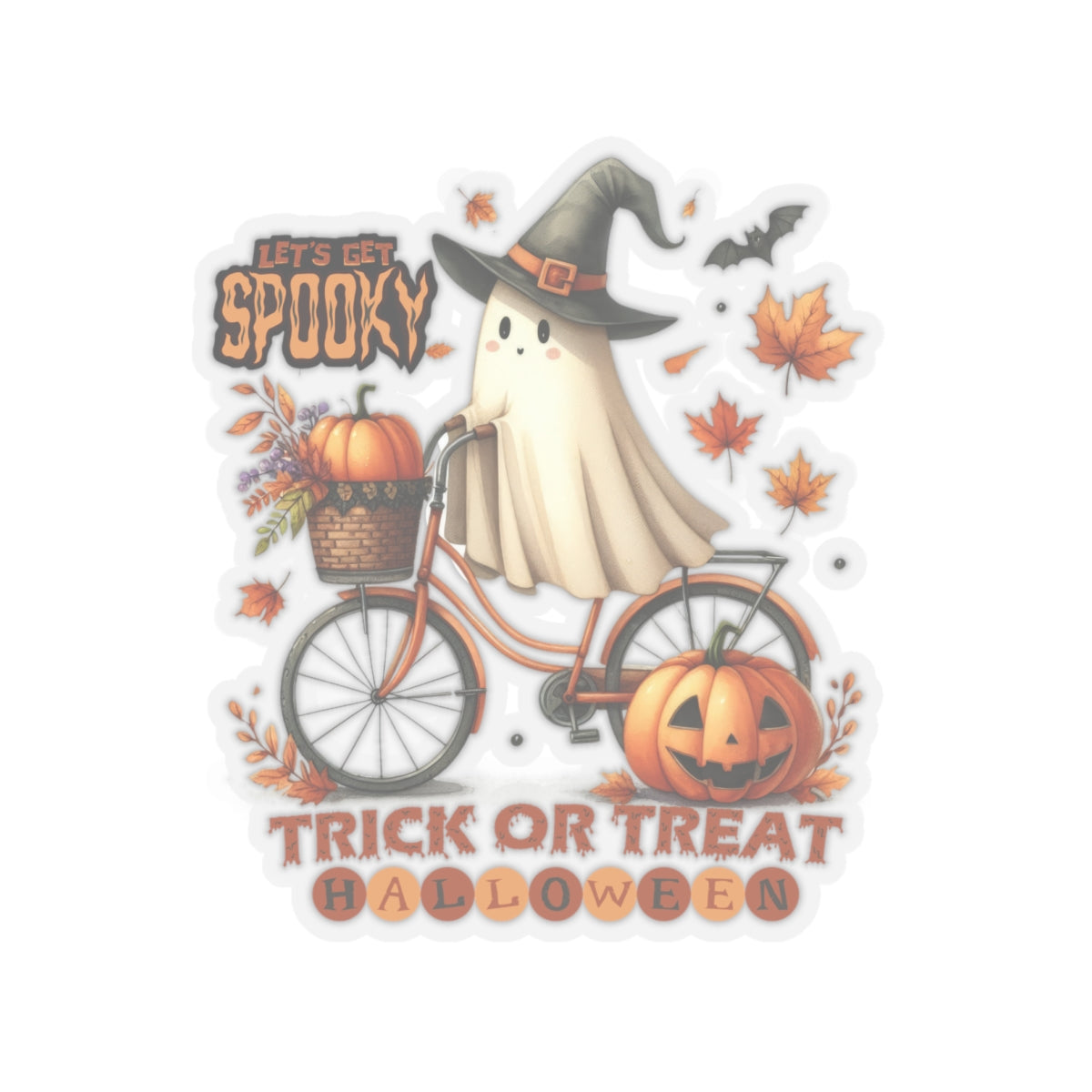 Let's get Spooky Halloween Kiss-Cut Stickers, Happy Halloween Kiss-Cut Stickers, Spooky Season Kiss-Cut Stickers, Trick Or Treat Halloween Kiss-Cut Stickers.