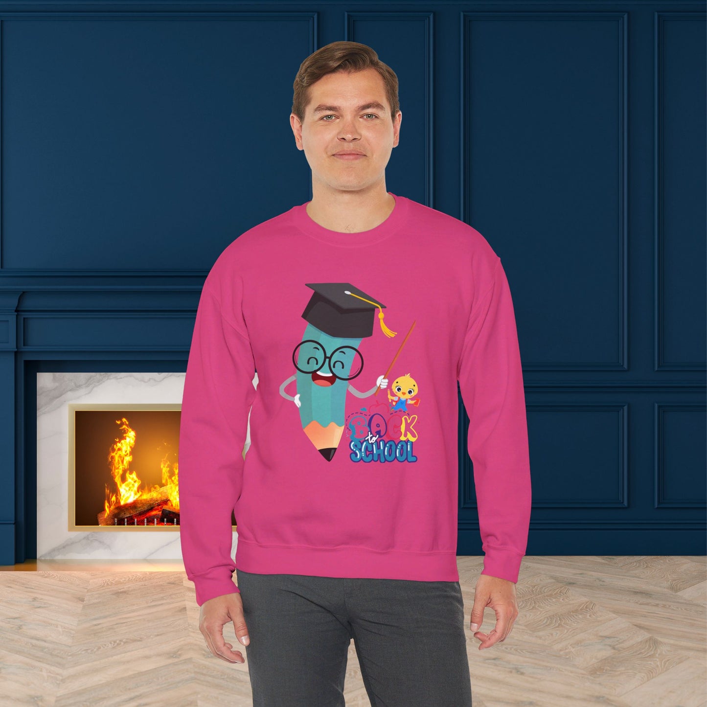 Back To school unisex heavy blend crewneck sweatshirt, We Love Teachers Sweatshirt,Teacher Back To school Sweatshirt. First Day Vibes Sweatshirt.