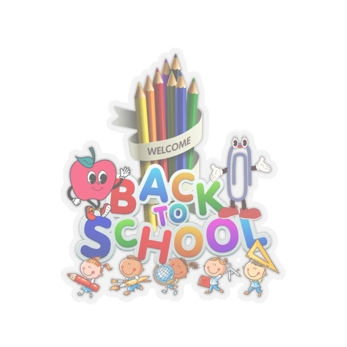 Back To School Kiss-Cut Stickers, First Grade Squad Kiss-Cut Stickers, Gift for First graders, Ready for School, Back to Learning.