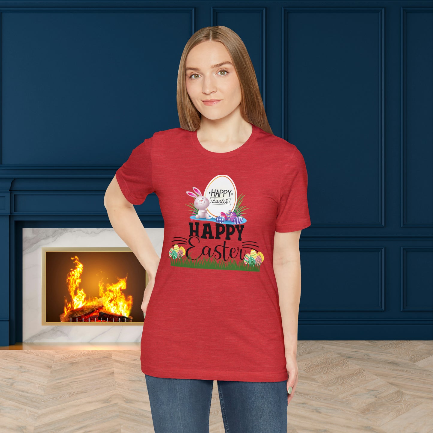 Happy Easter Unisex Jersey Short Sleeve Tee