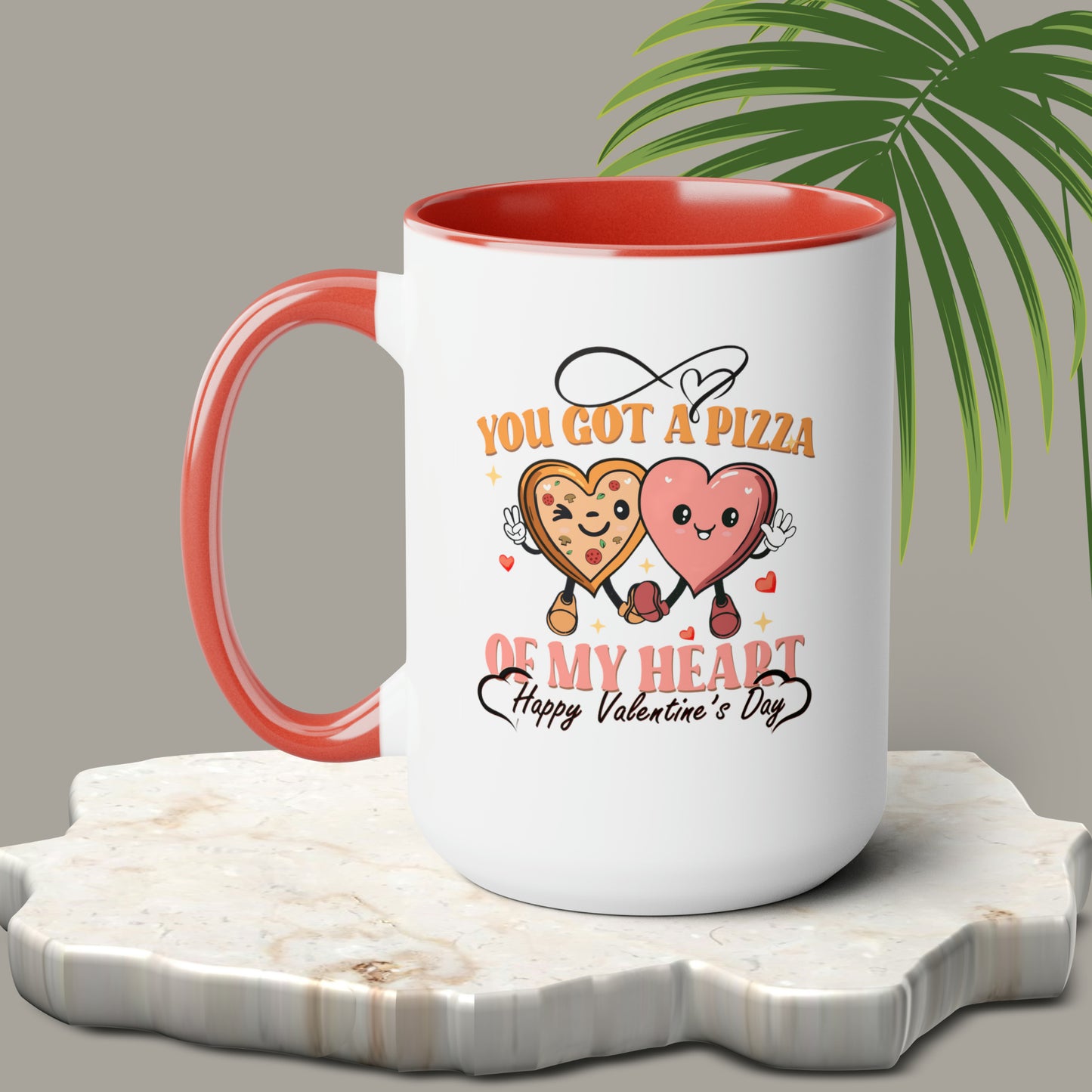Happy valentines day Two-Tone Coffee Mugs, 15oz
