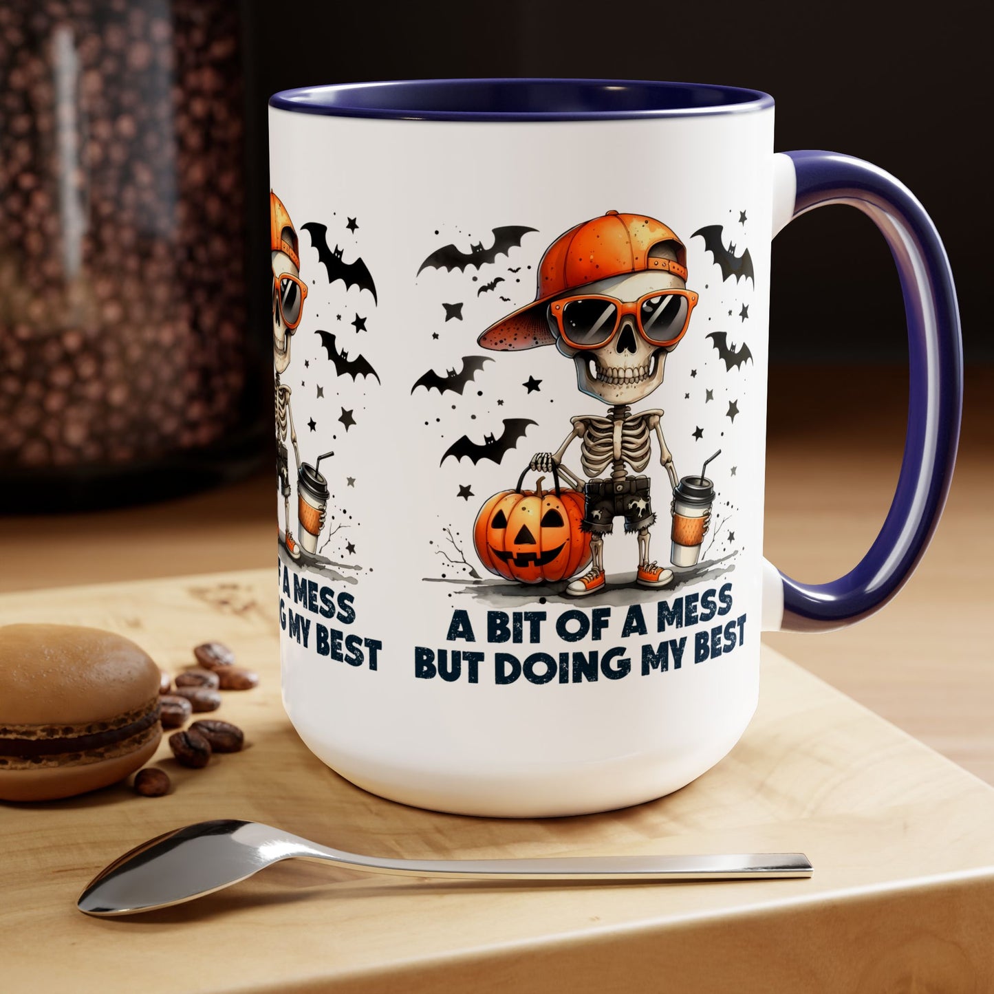 Happy Halloween Coffee Mug, Let's Go Halloween Coffee Mug, Trick or Treat Halloween Coffee Mug, Cute Skeleton Coffee Mug, Spooky Season Halloween Coffee Mug.