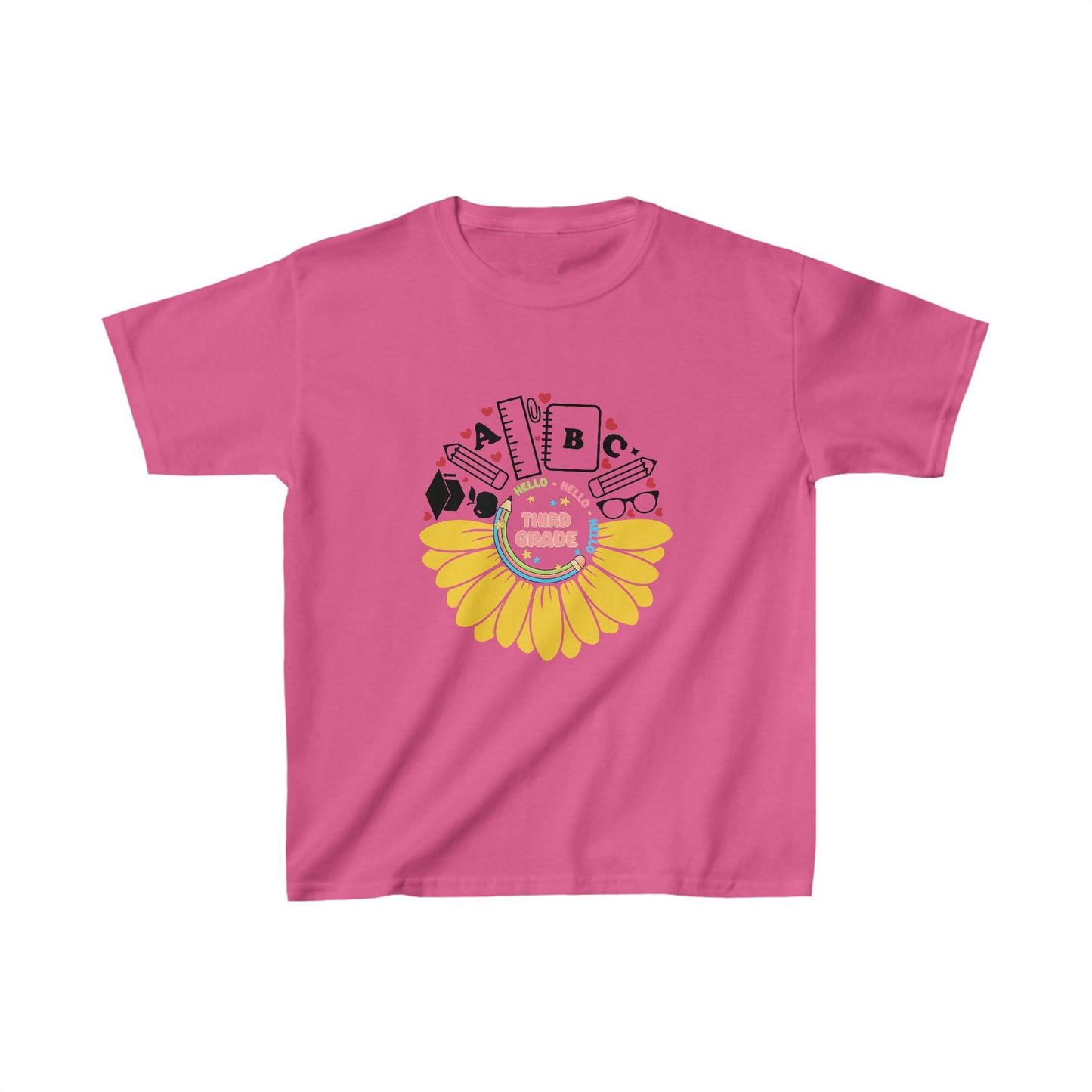 Hello Third Grade Back To School Kids Heavy Cotton™ Tee, First Grade Squad Back To School Kids Heavy Cotton™ Tee, Back to school Kids Shirt, 1st Day Of School Shirt, Back To School Cotton T-Shirt.