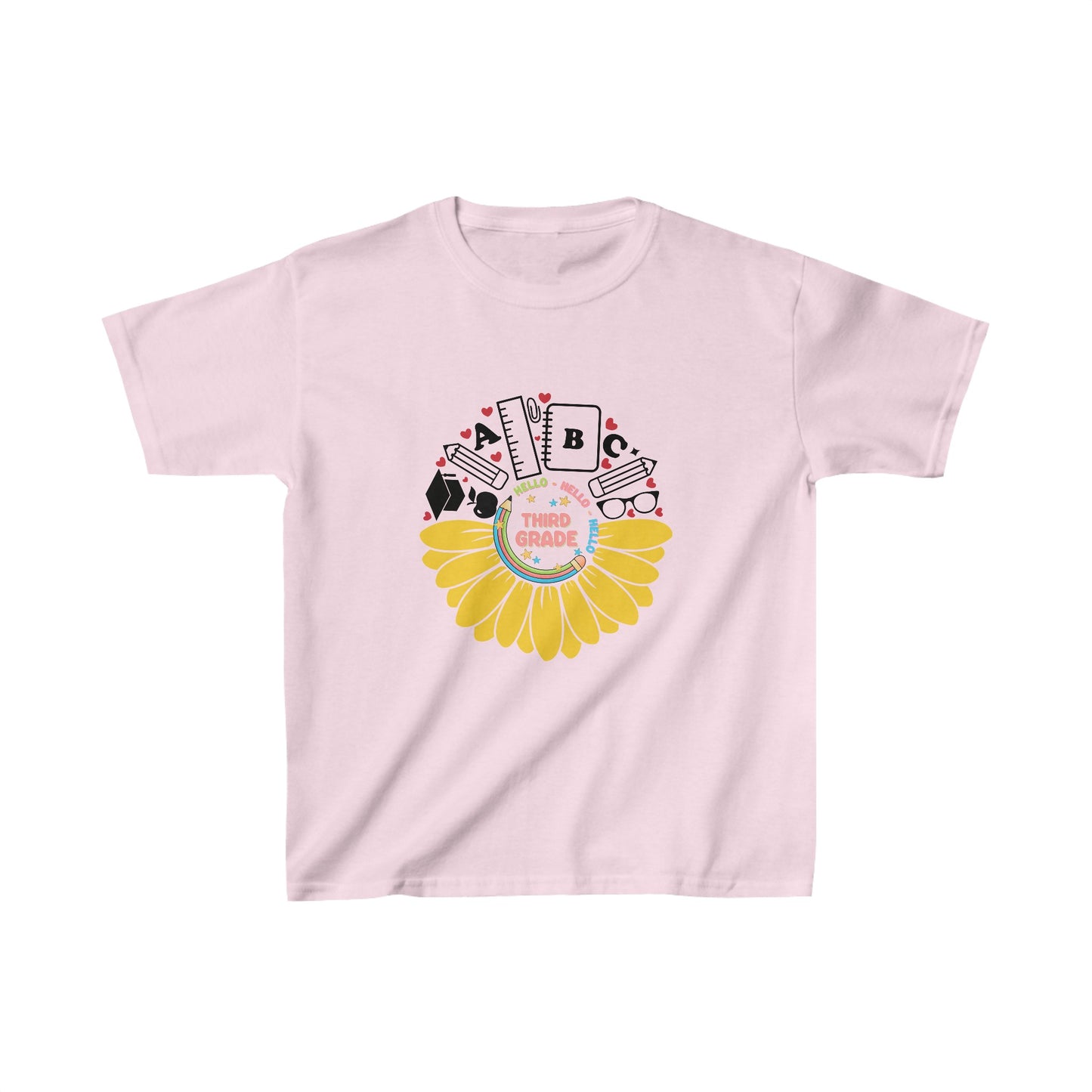 Hello Third Grade Back To School Kids Heavy Cotton™ Tee, First Grade Squad Back To School Kids Heavy Cotton™ Tee, Back to school Kids Shirt, 1st Day Of School Shirt, Back To School Cotton T-Shirt.