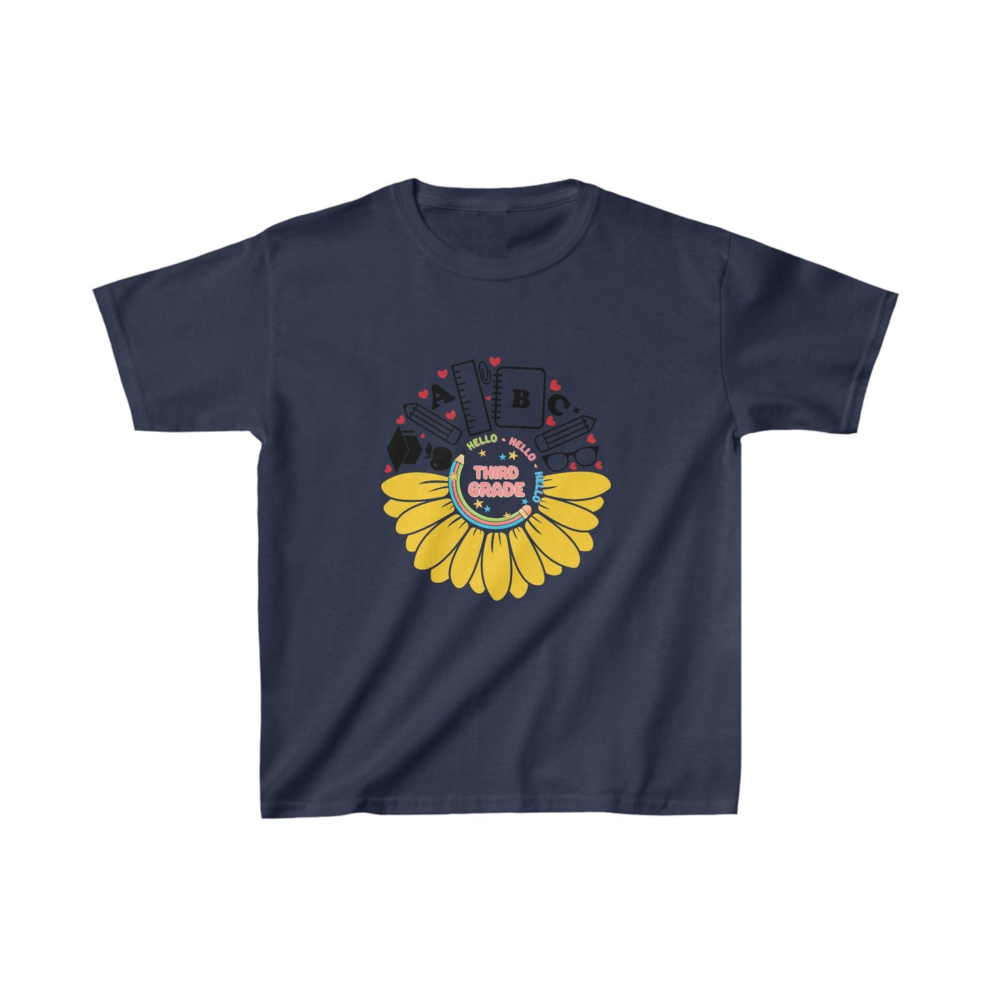 Hello Third Grade Back To School Kids Heavy Cotton™ Tee, First Grade Squad Back To School Kids Heavy Cotton™ Tee, Back to school Kids Shirt, 1st Day Of School Shirt, Back To School Cotton T-Shirt.