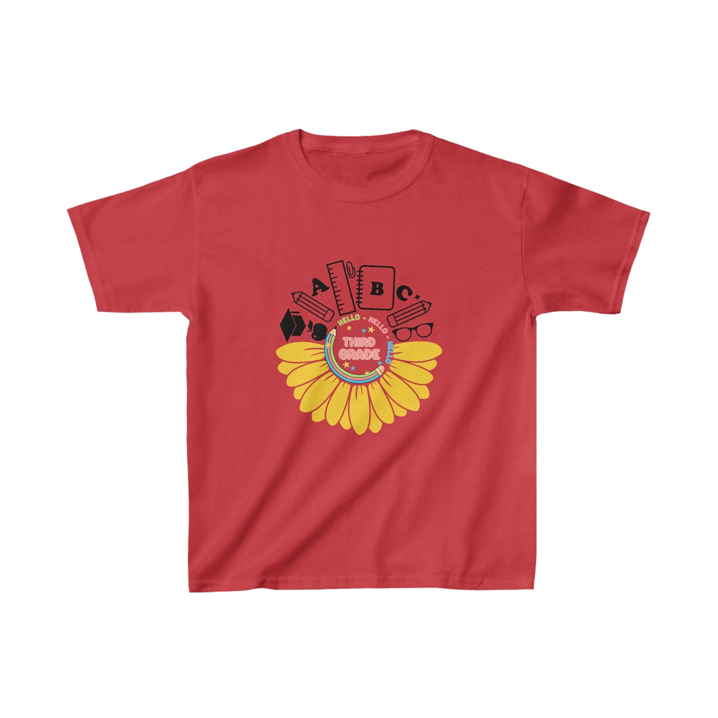 Hello Third Grade Back To School Kids Heavy Cotton™ Tee, First Grade Squad Back To School Kids Heavy Cotton™ Tee, Back to school Kids Shirt, 1st Day Of School Shirt, Back To School Cotton T-Shirt.