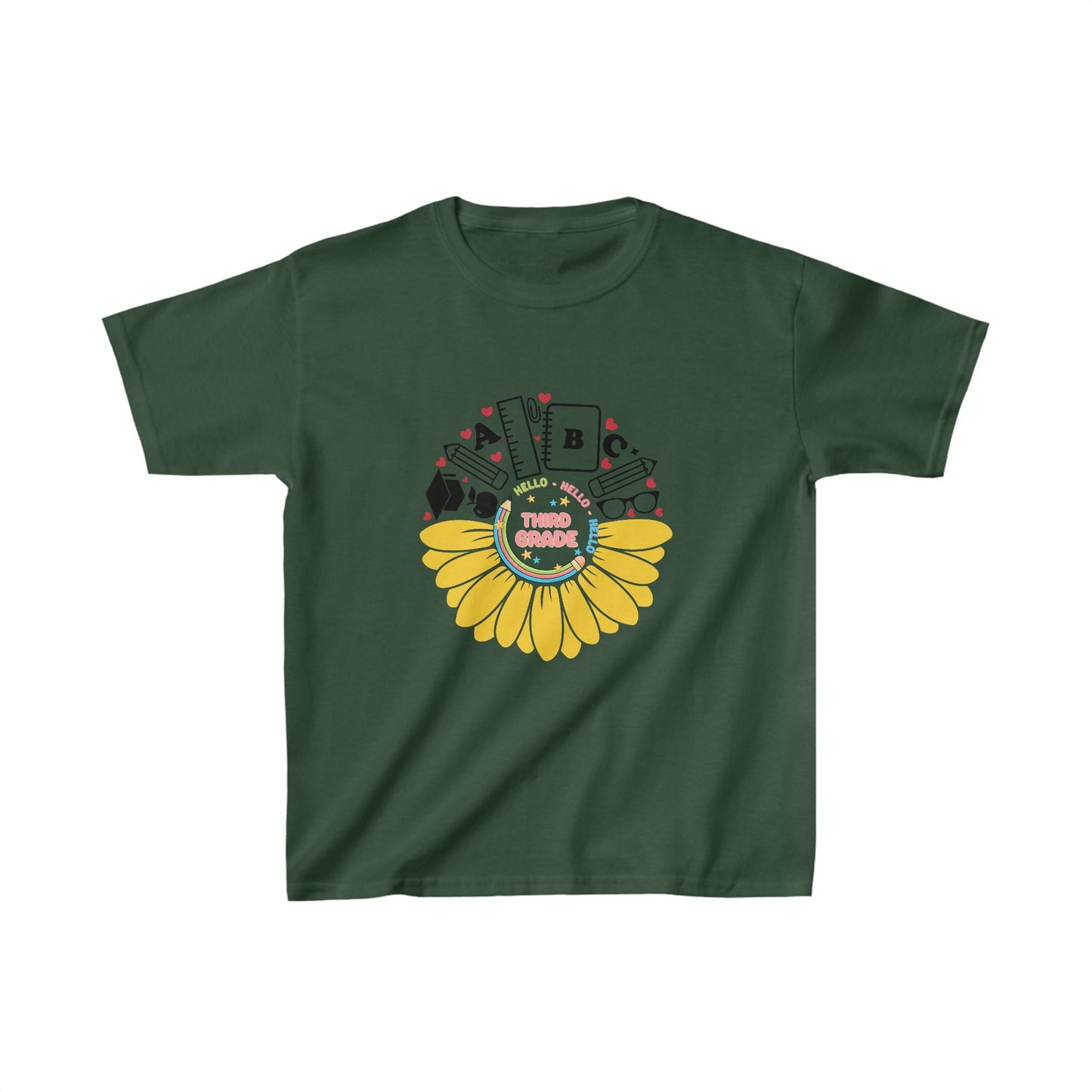 Hello Third Grade Back To School Kids Heavy Cotton™ Tee, First Grade Squad Back To School Kids Heavy Cotton™ Tee, Back to school Kids Shirt, 1st Day Of School Shirt, Back To School Cotton T-Shirt.