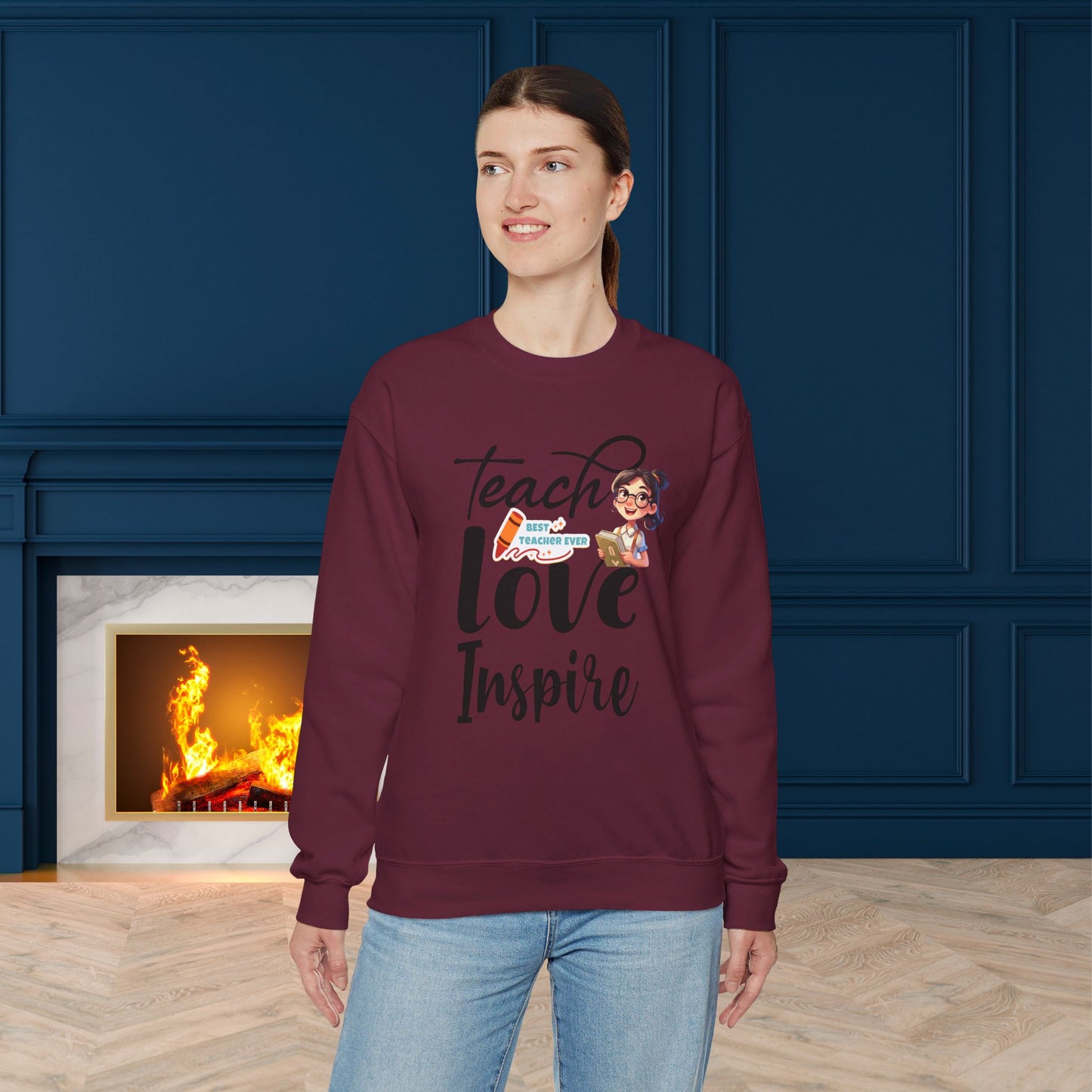 We Love Teachers Sweatshirt, Back To school unisex heavy blend crewneck sweatshirt, Teacher Back To school Sweatshirt. First Day Vibes Sweatshirt.