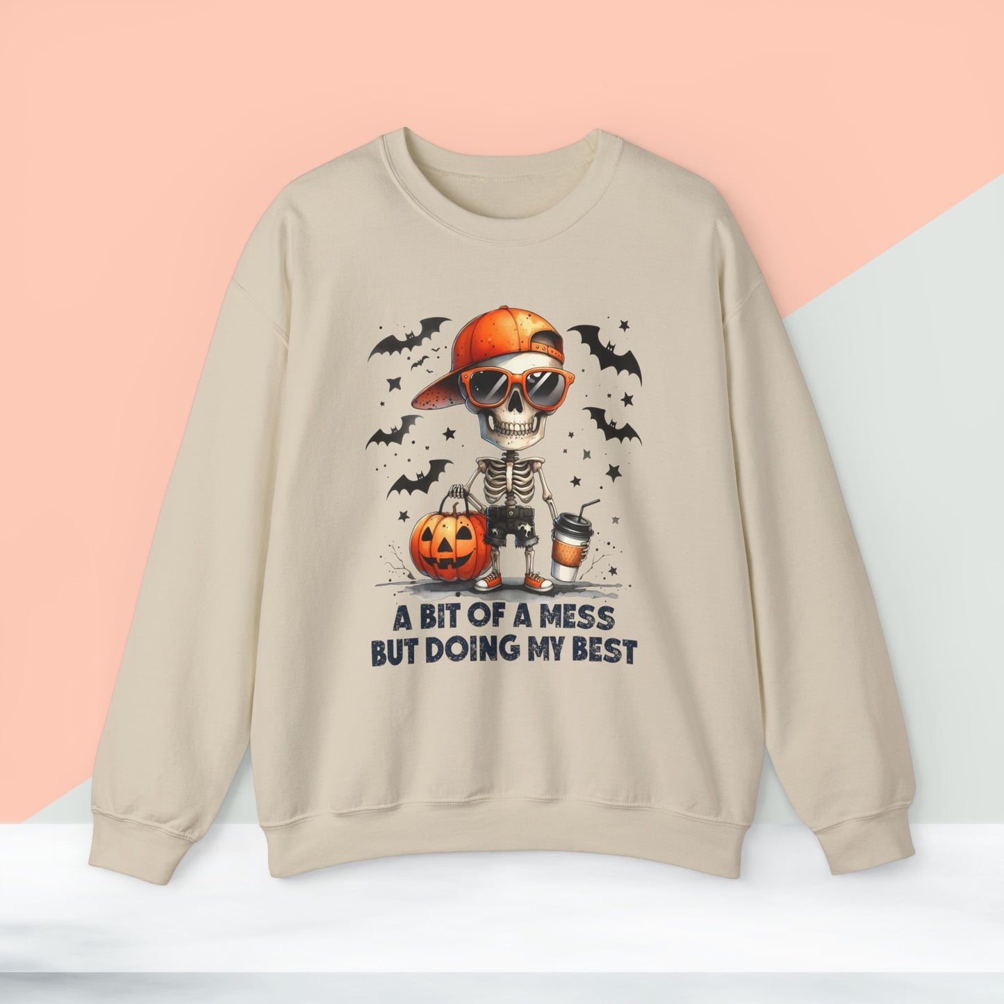 Halloween Sweatshirt, Happy Halloween Sweatshirt - Unisex Heavy Blend Crewneck, Halloween Sweatshirt, Cute Spooky Ghost sweatshirt.