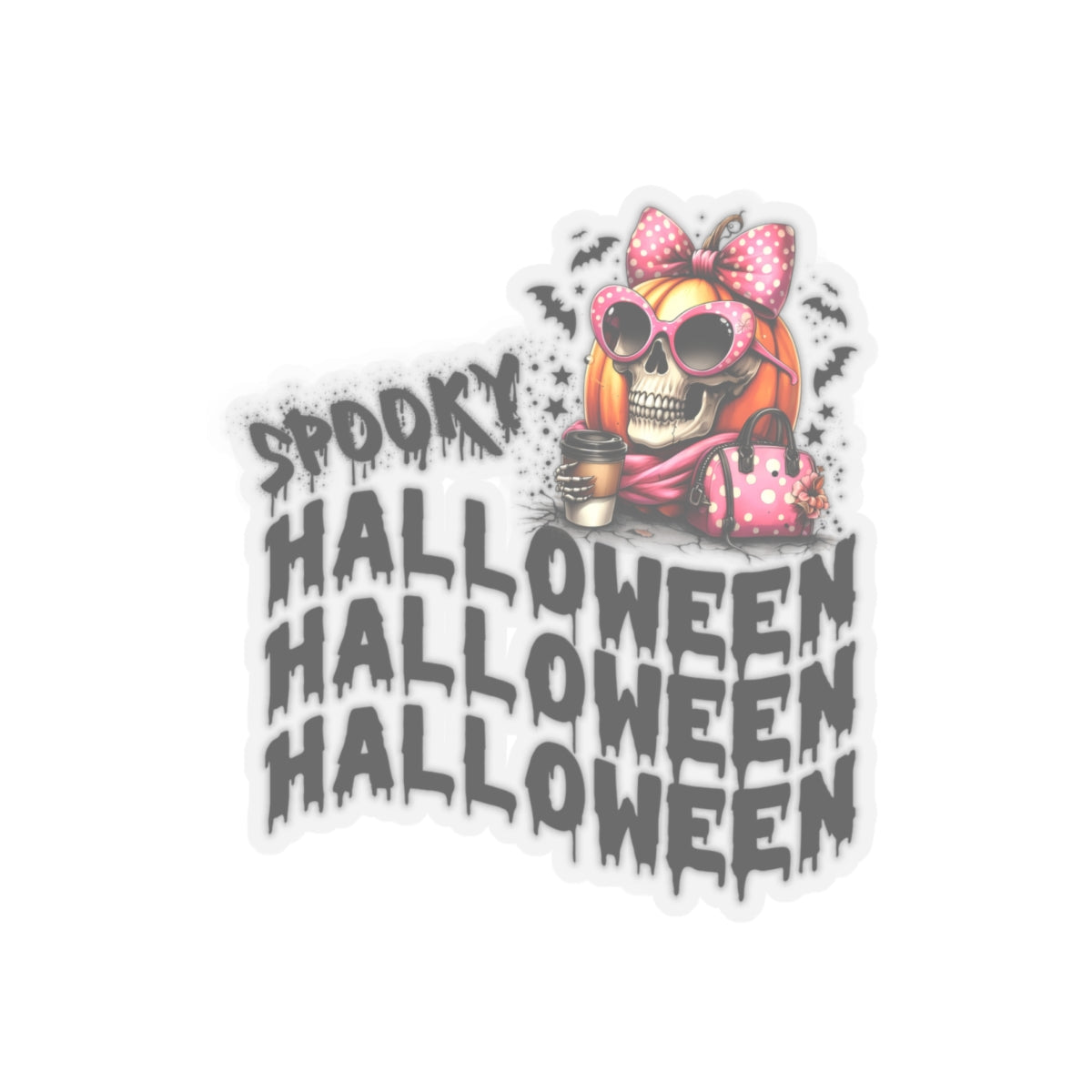 Happy Halloween Kiss-Cut Stickers, Spooky Season Kiss-Cut Stickers, Trick Or Treat Halloween Kiss-Cut Stickers. Spooky vibes Halloween Kiss-Cut Stickers.