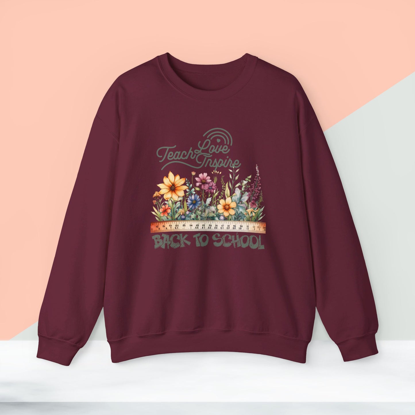 Back To school unisex heavy blend crewneck sweatshirt, We Love Teachers Sweatshirt,Teacher Back To school Sweatshirt. First Day Vibes Sweatshirt.
