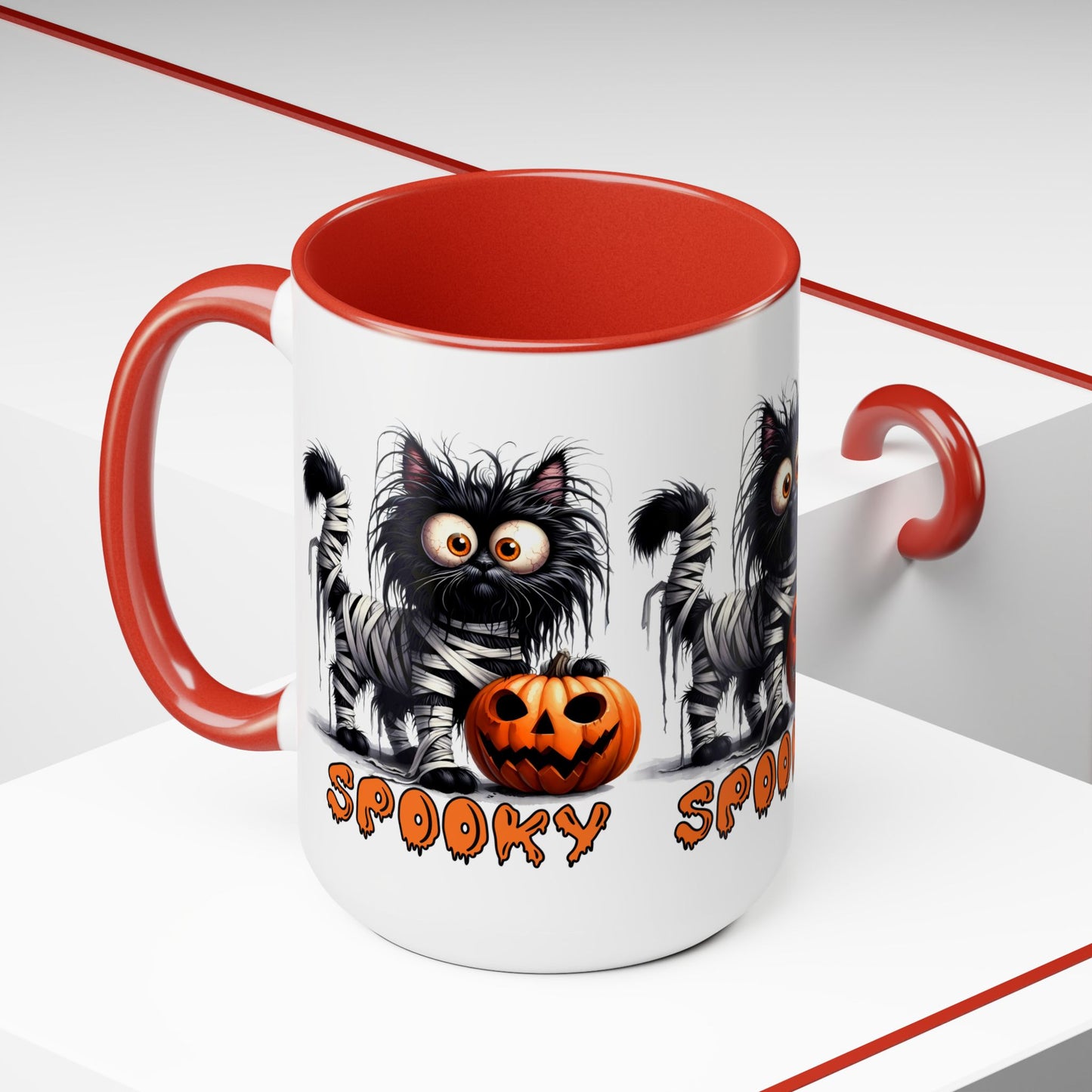 Spooky Happy Halloween Coffee Mug, Let's Go Halloween Coffee Mug, Trick or Treat Halloween Coffee Mug, Cute Ghost Coffee Mug, Spooky Season Halloween Coffee Mug.