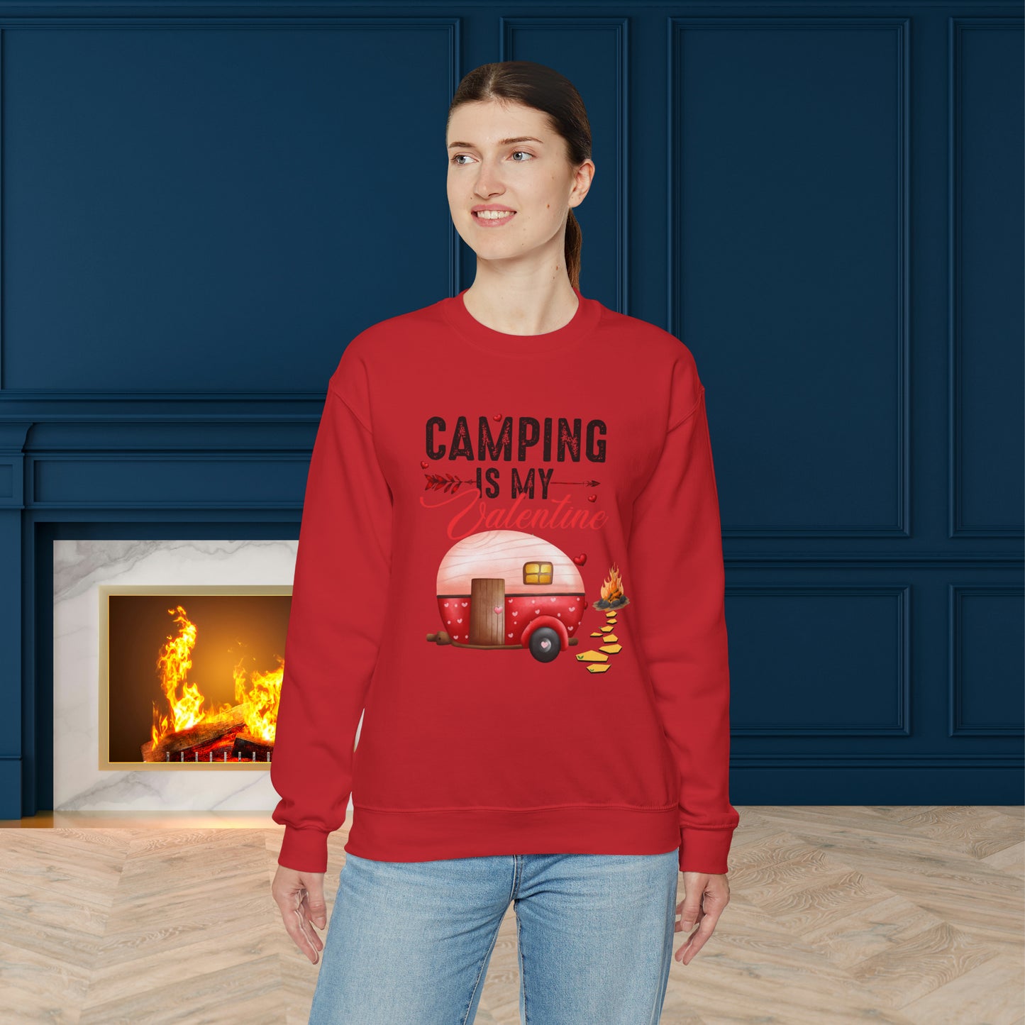 Happy valentines day Unisex Heavy Blend™ Crewneck Sweatshirt