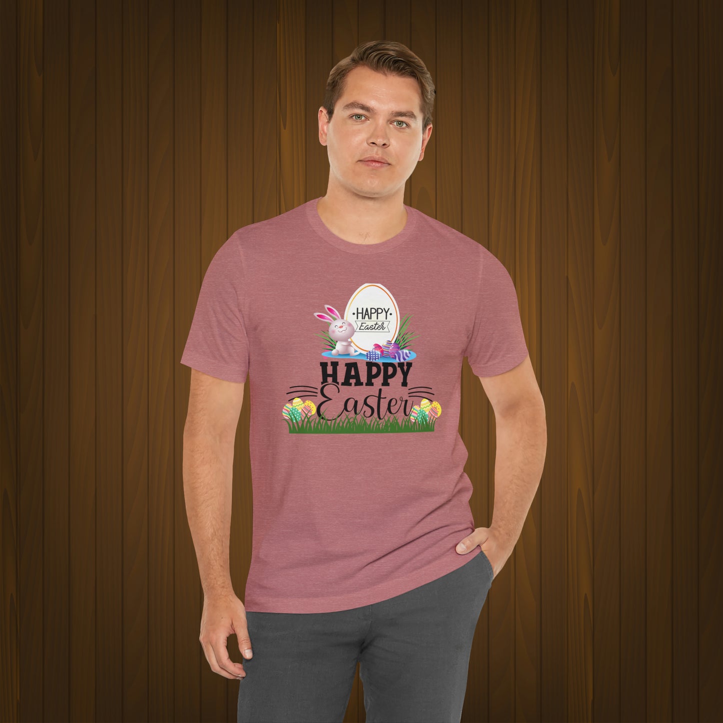 Happy Easter Unisex Jersey Short Sleeve Tee