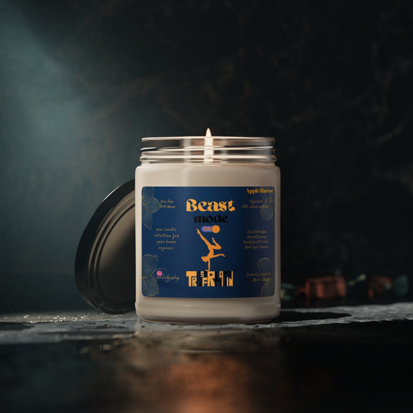 Beast Mode On Yoga Scented Soy Candle, 9oz,Yoga , CuteCandle, Mindful Gift, Yoga lovers candle, Yoga Instructor Gift, Gift For Yoga lovers, Gift For Yogi.