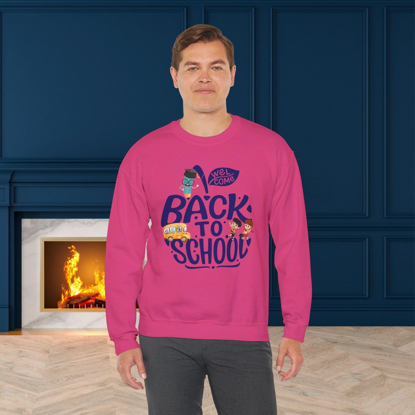 Back To school unisex heavy blend crewneck sweatshirt, We Love Teachers Sweatshirt,Teacher Back To school Sweatshirt. First Day Vibes Sweatshirt.
