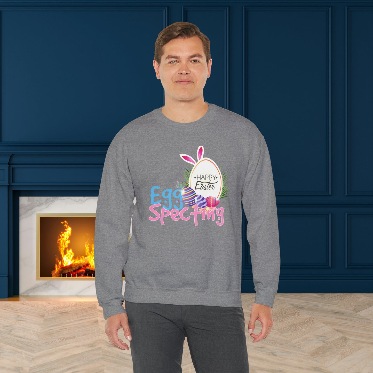 EggSpecting Unisex Crewneck Sweatshirt, Happy easter Sweatshirt