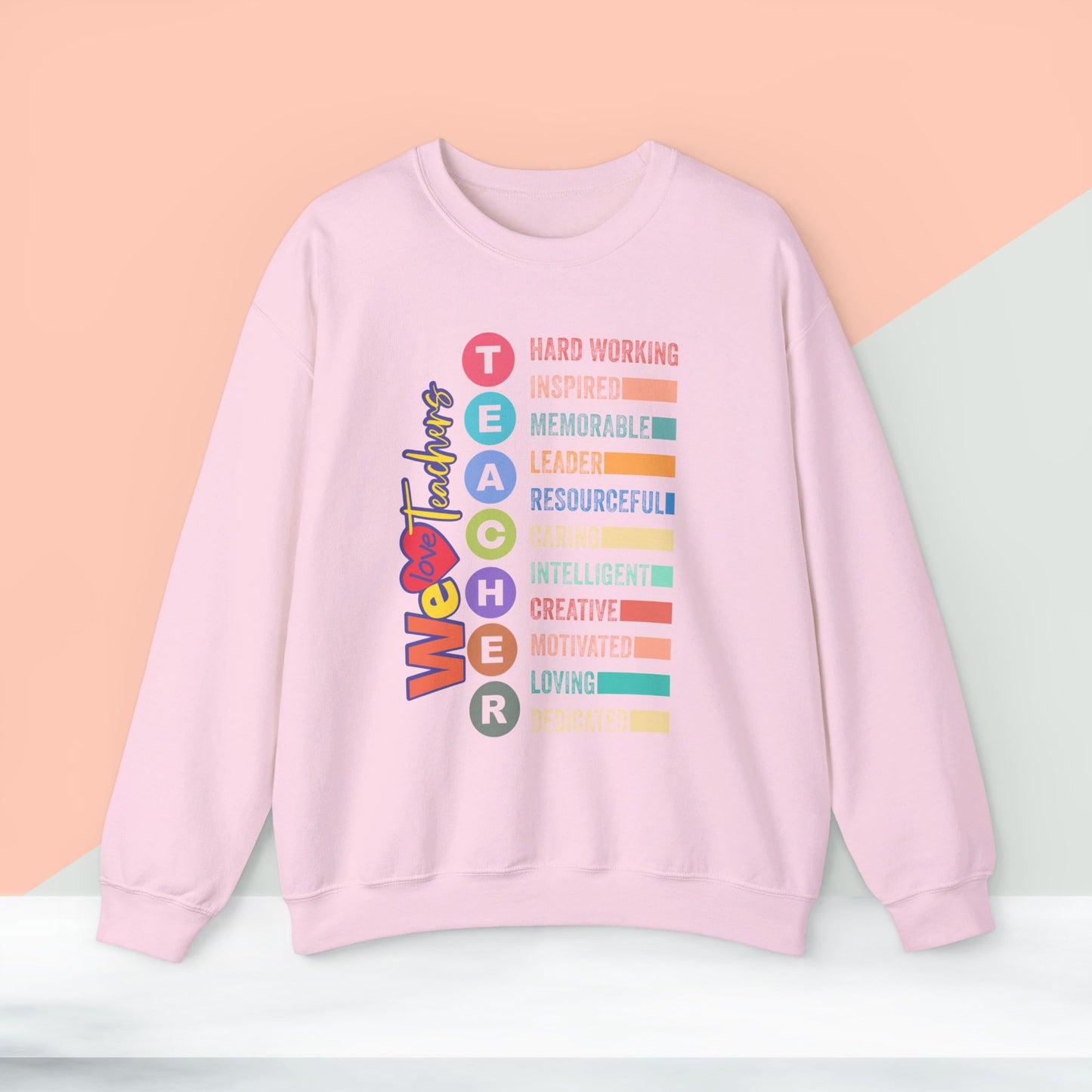 Back To school unisex heavy blend crewneck sweatshirt, We Love Teachers Sweatshirt,Teacher Back To school Sweatshirt. First Day Vibes Sweatshirt.