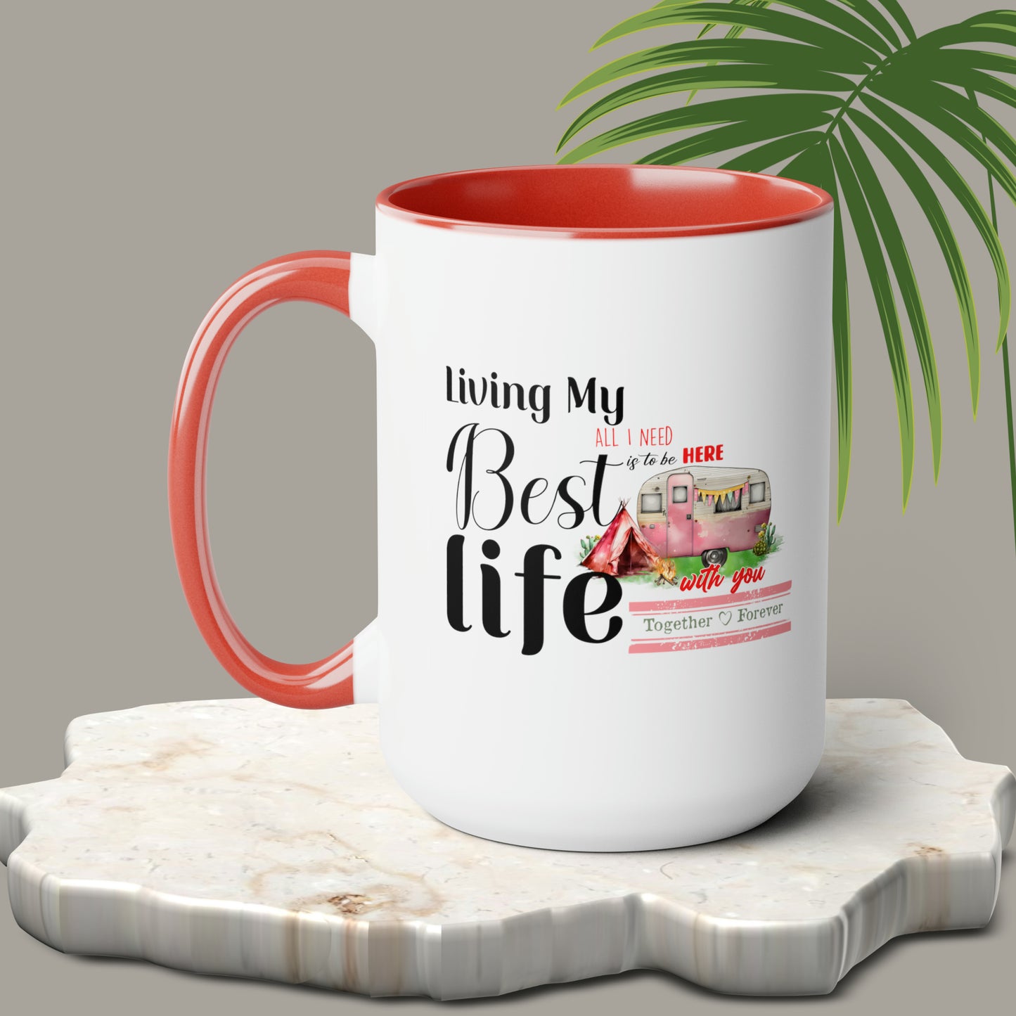 Happy valentines day Two-Tone Coffee Mugs, 15oz