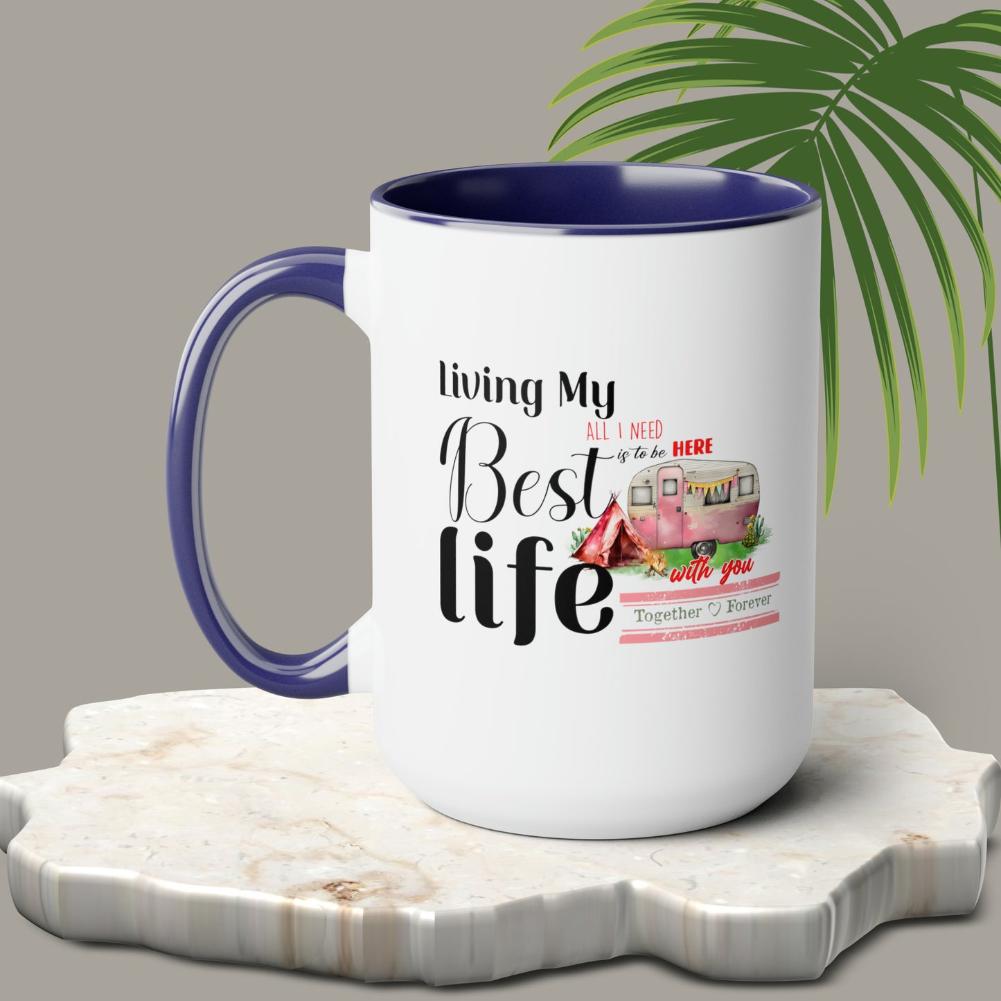 Happy valentines day Two-Tone Coffee Mugs, 15oz