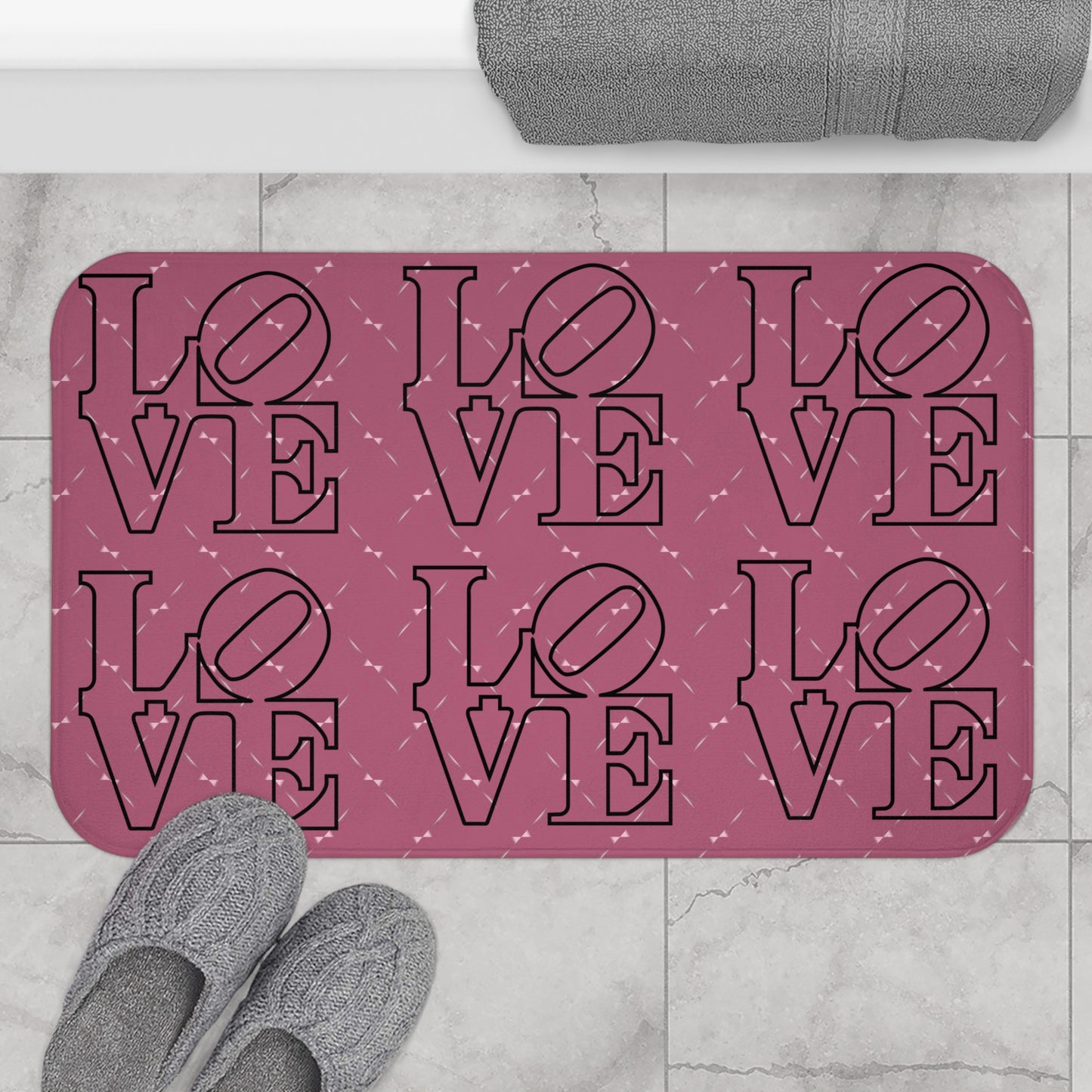 Happy Valentines Day Bath Mat