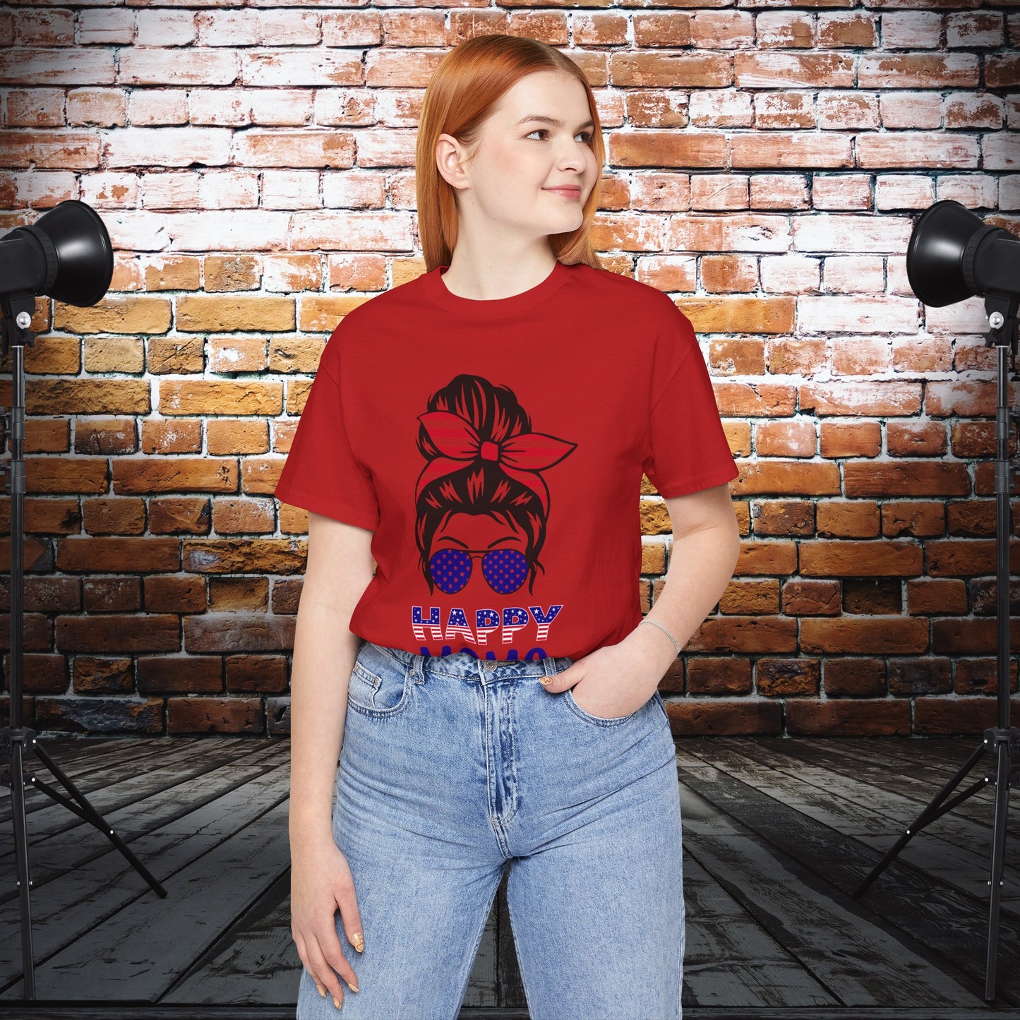 4th of July T-Shirt, Happy Mama T-Shirt, Fourth of July unisex jersey short sleeve.